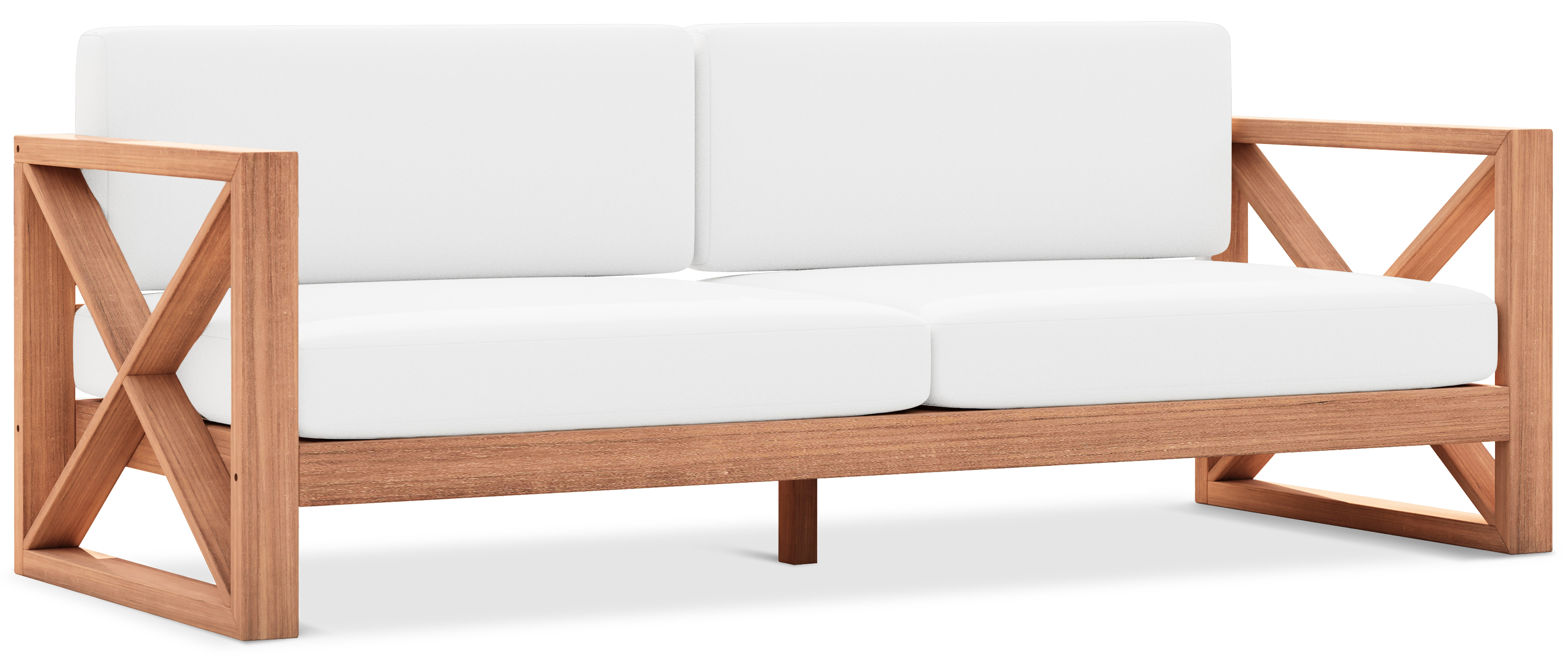 Meridian Furniture Anguilla Off White Natural Outdoor Sofa