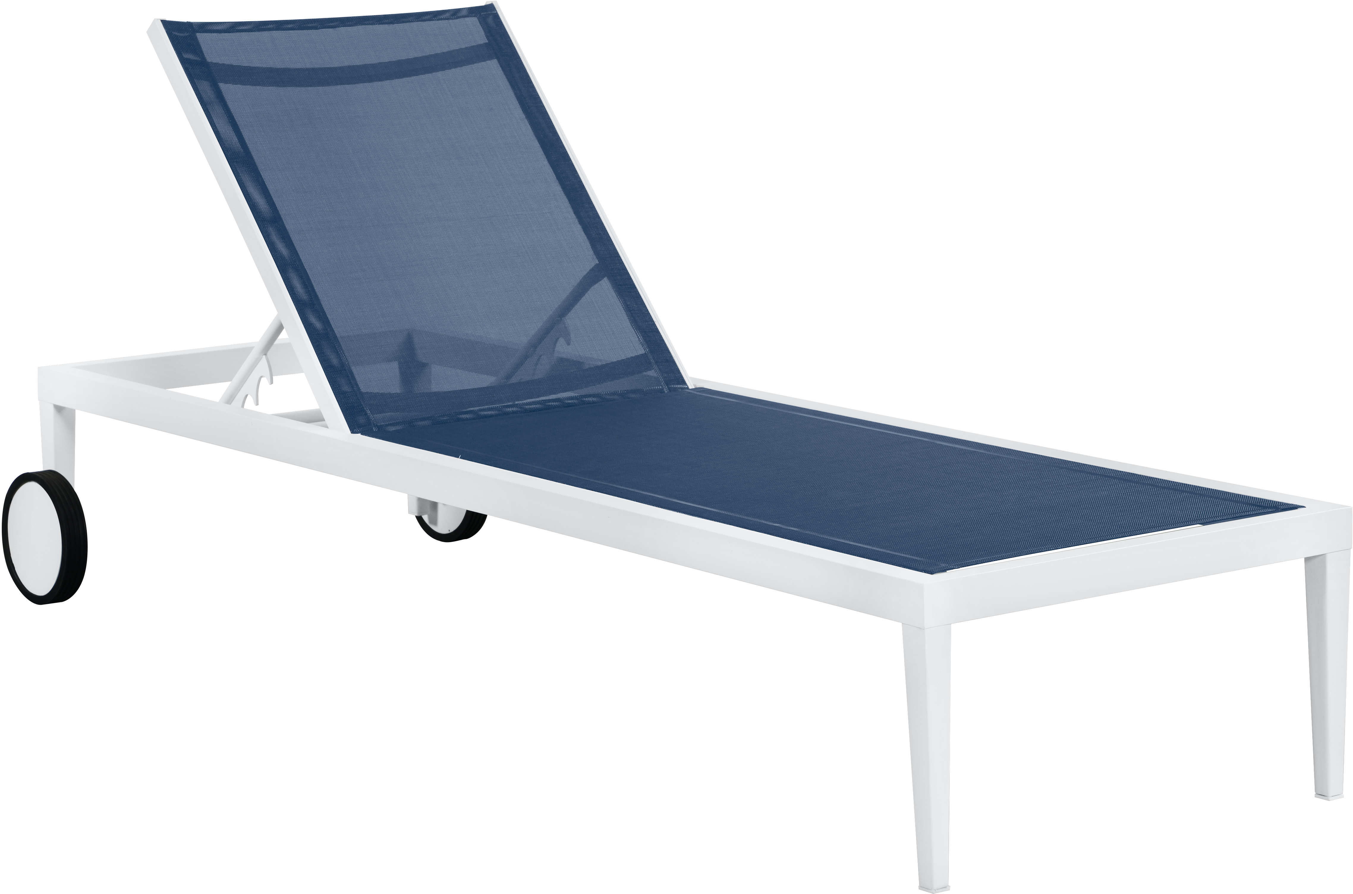 Meridian Furniture Nizuc Navy Mesh Outdoor Chaise Lounge