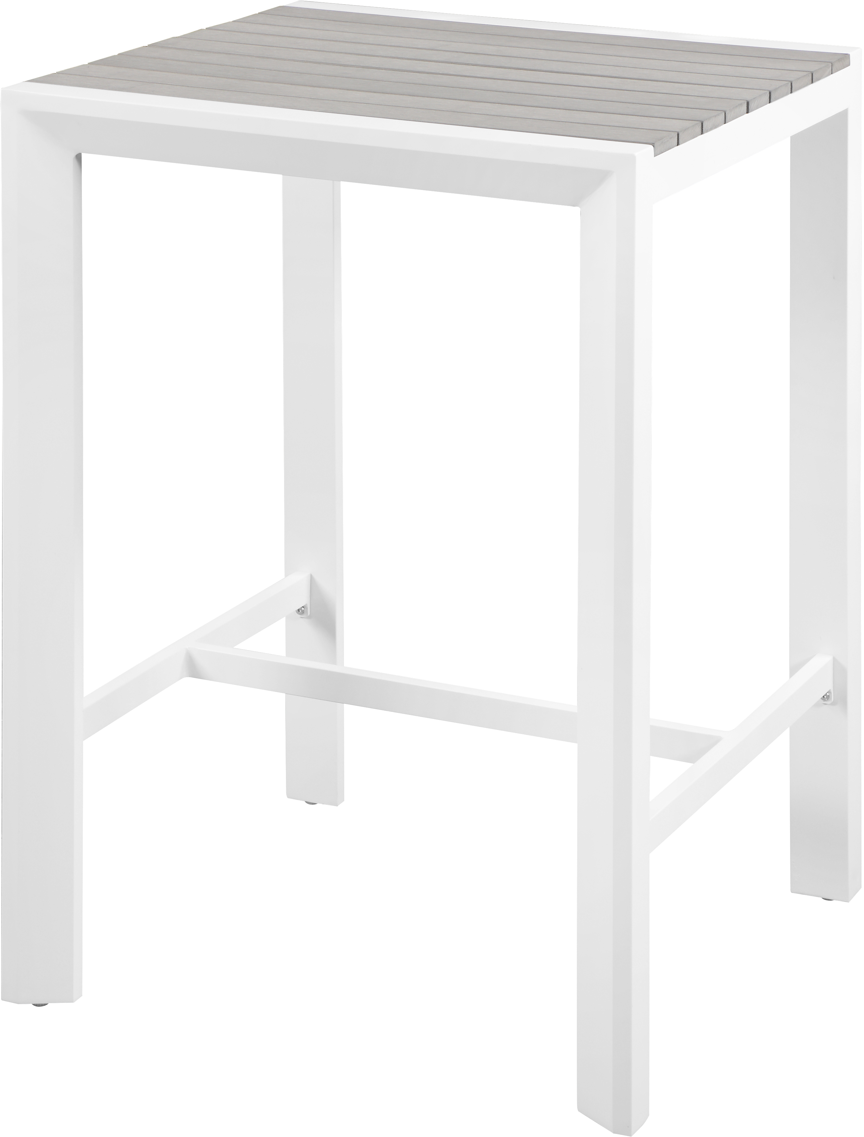 Meridian Furniture Nizuc Grey Outdoor Patio Square Bar Table