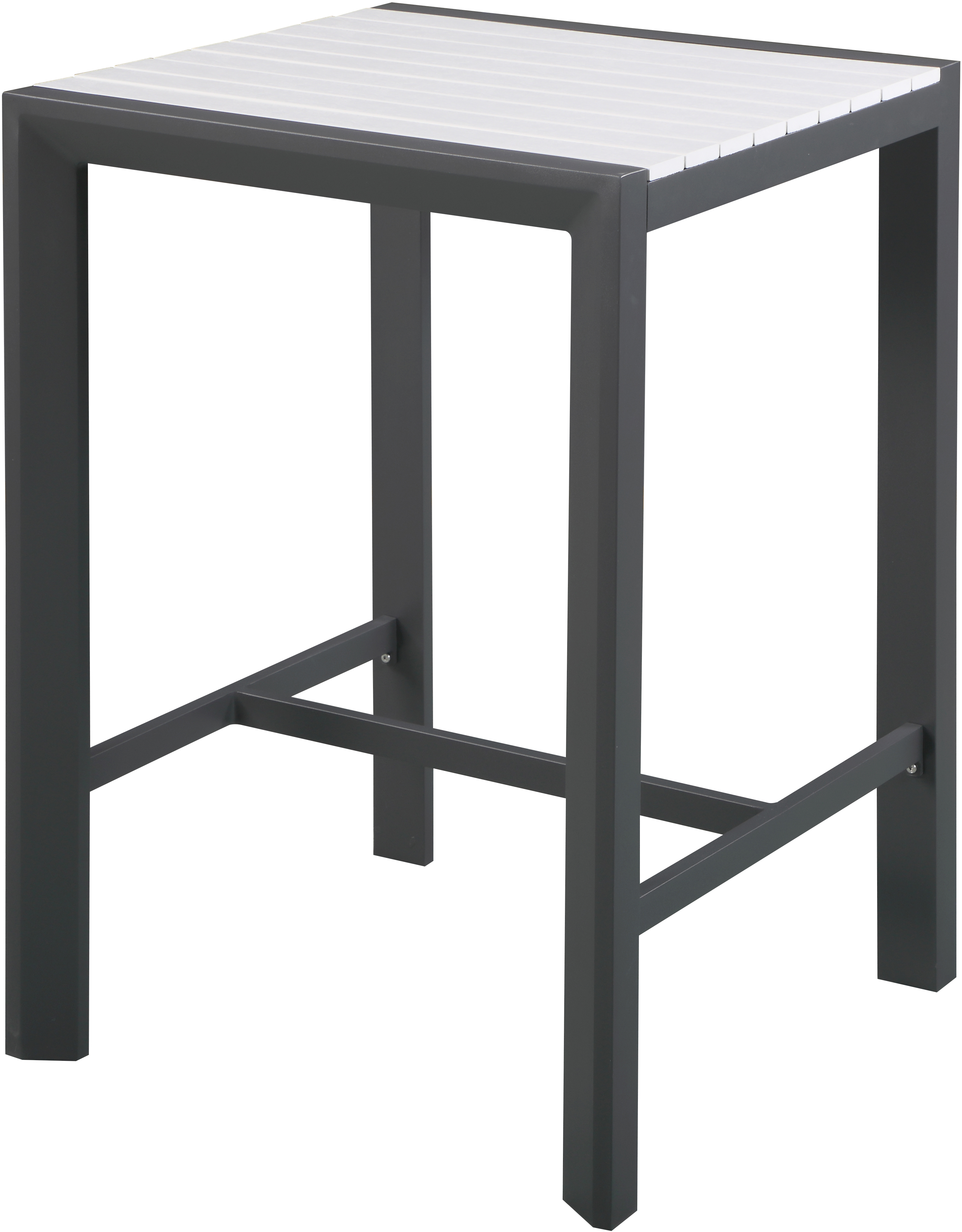 Meridian Furniture Nizuc White Outdoor Patio Square Bar Table