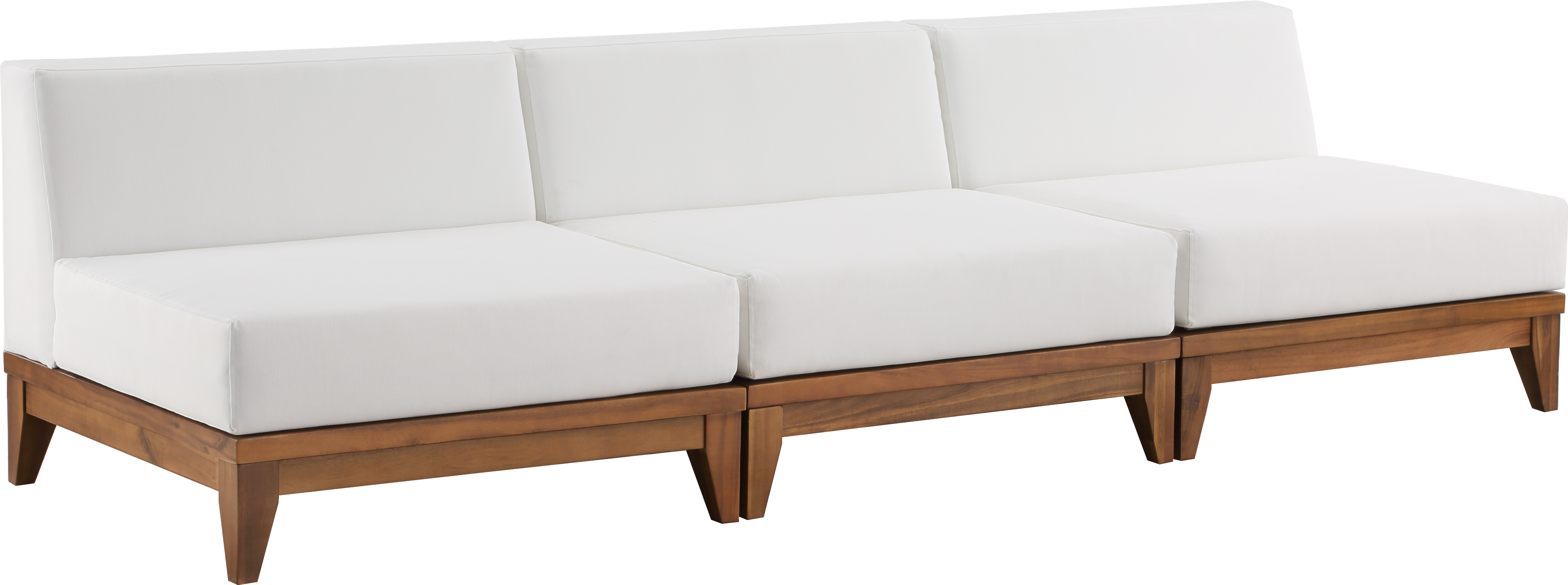 Meridian Furniture Rio Off White Fabric Outdoor Modular Armless Sofa