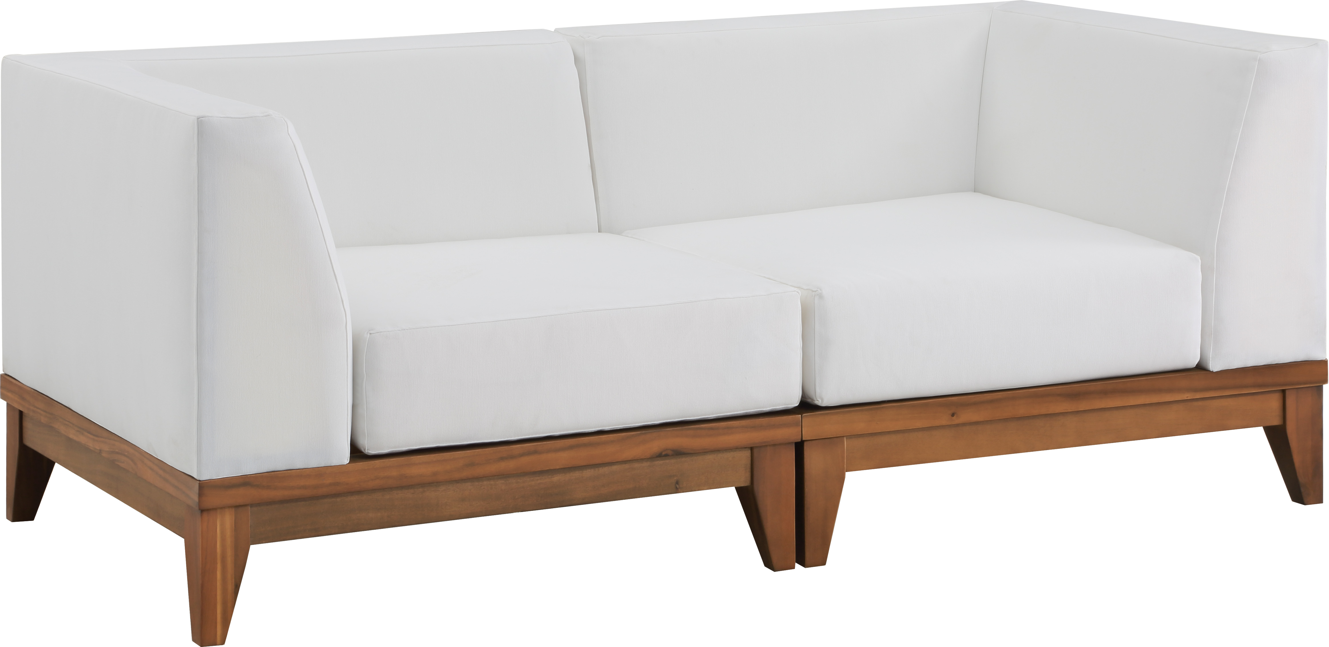 Meridian Furniture Rio Off White Fabric Outdoor Modular 2pc Sofa