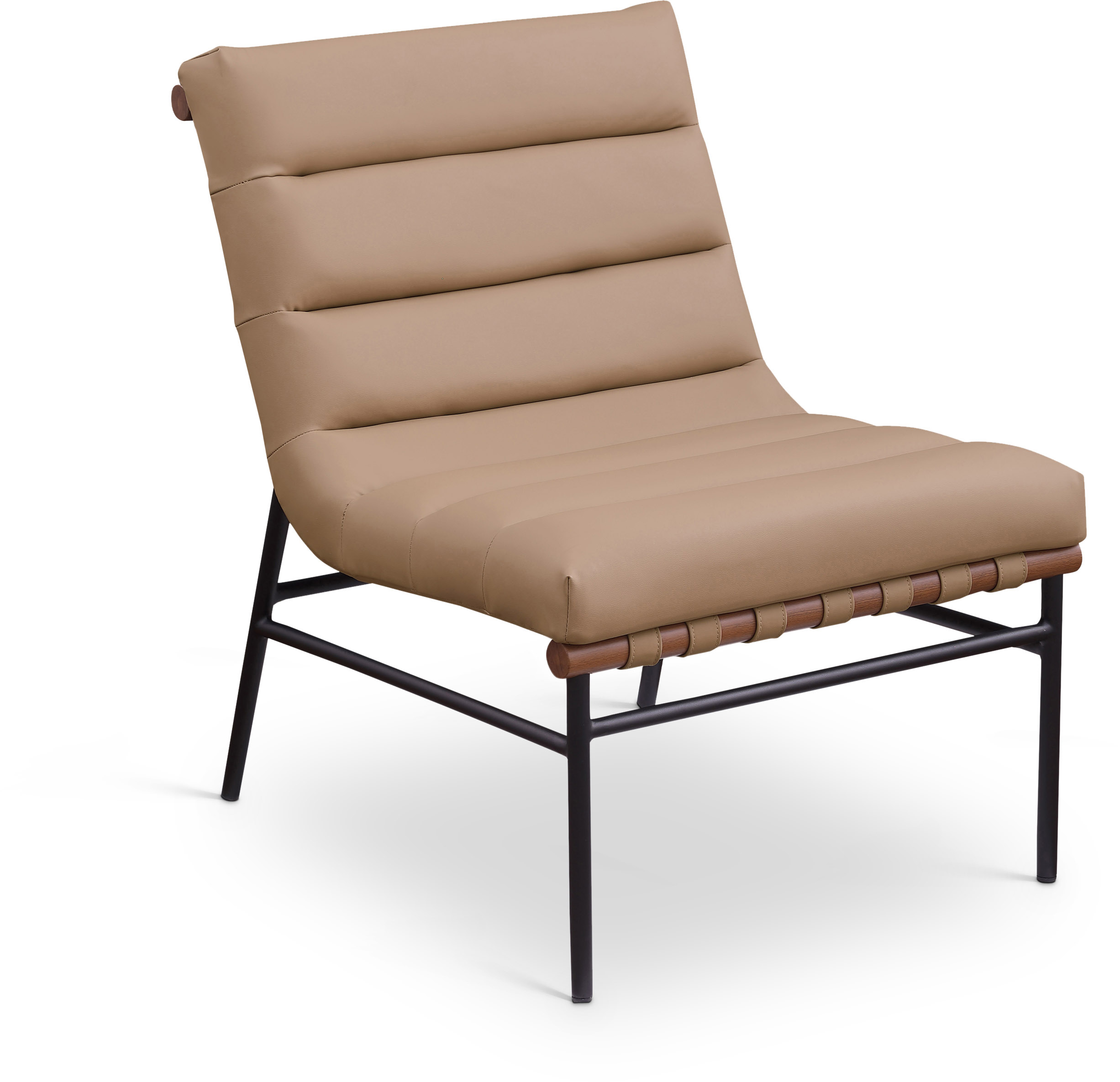 Meridian Furniture Burke Tan Vegan Leather Accent Chair