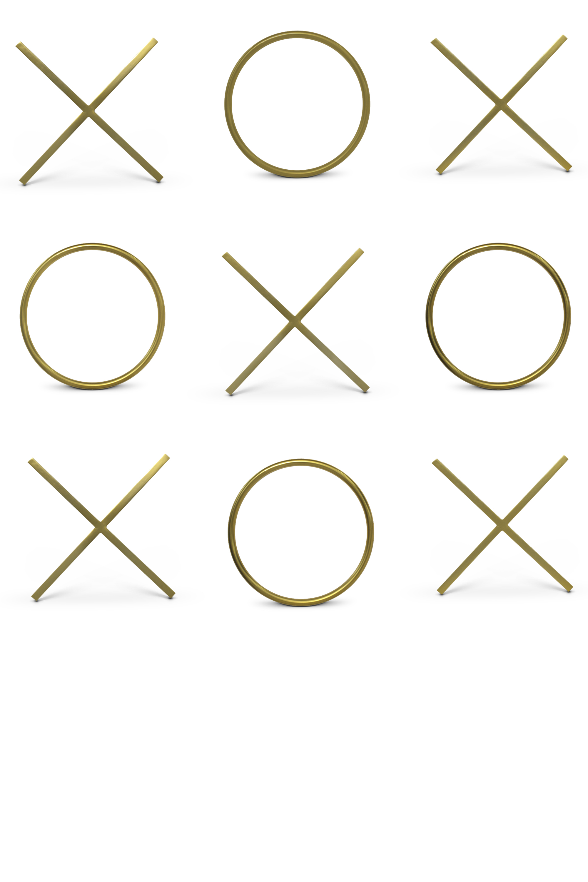 Meridian Furniture XOXO Gold Stainless Steel Wall Decor