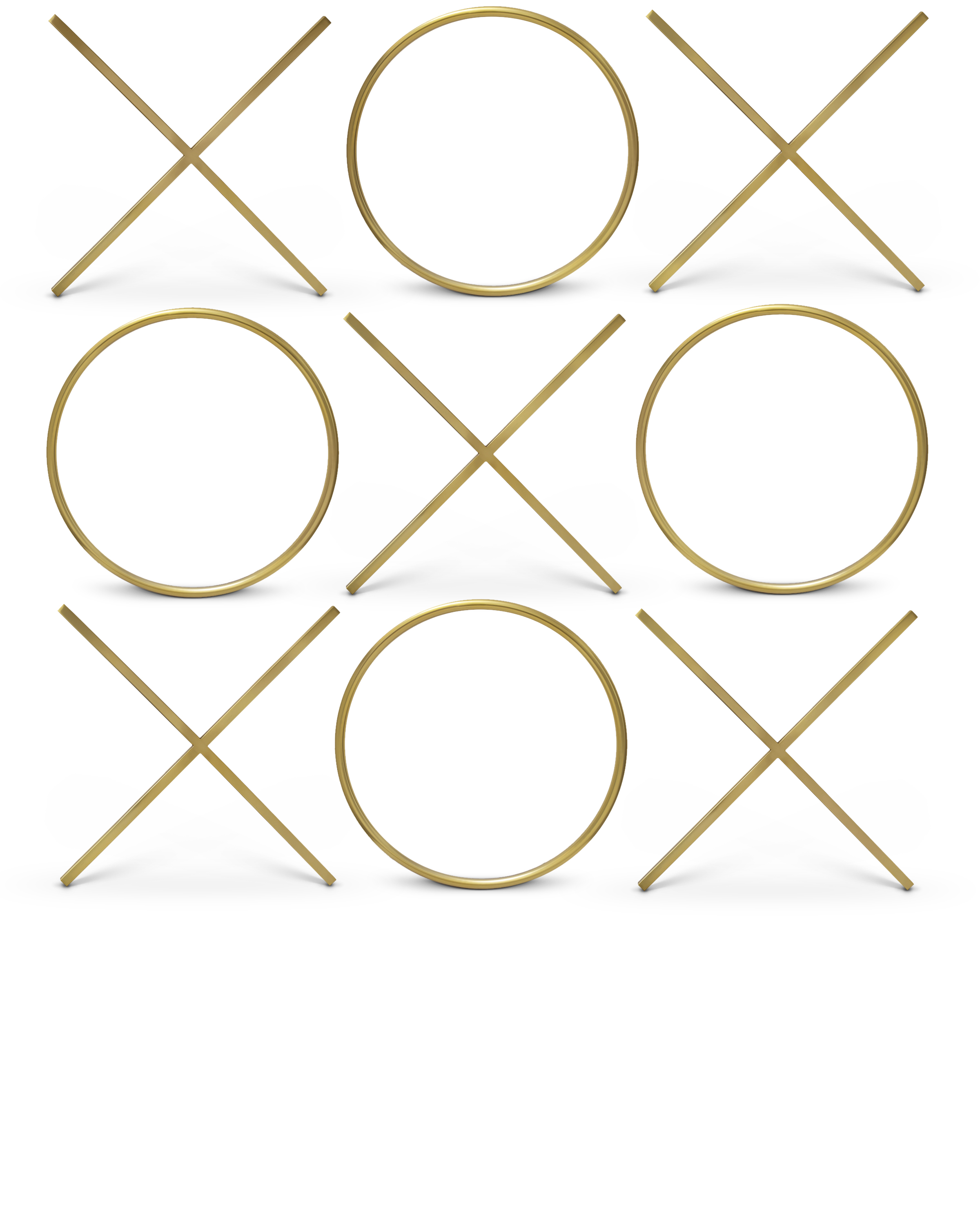 Meridian Furniture XOXO Gold Wall Decor