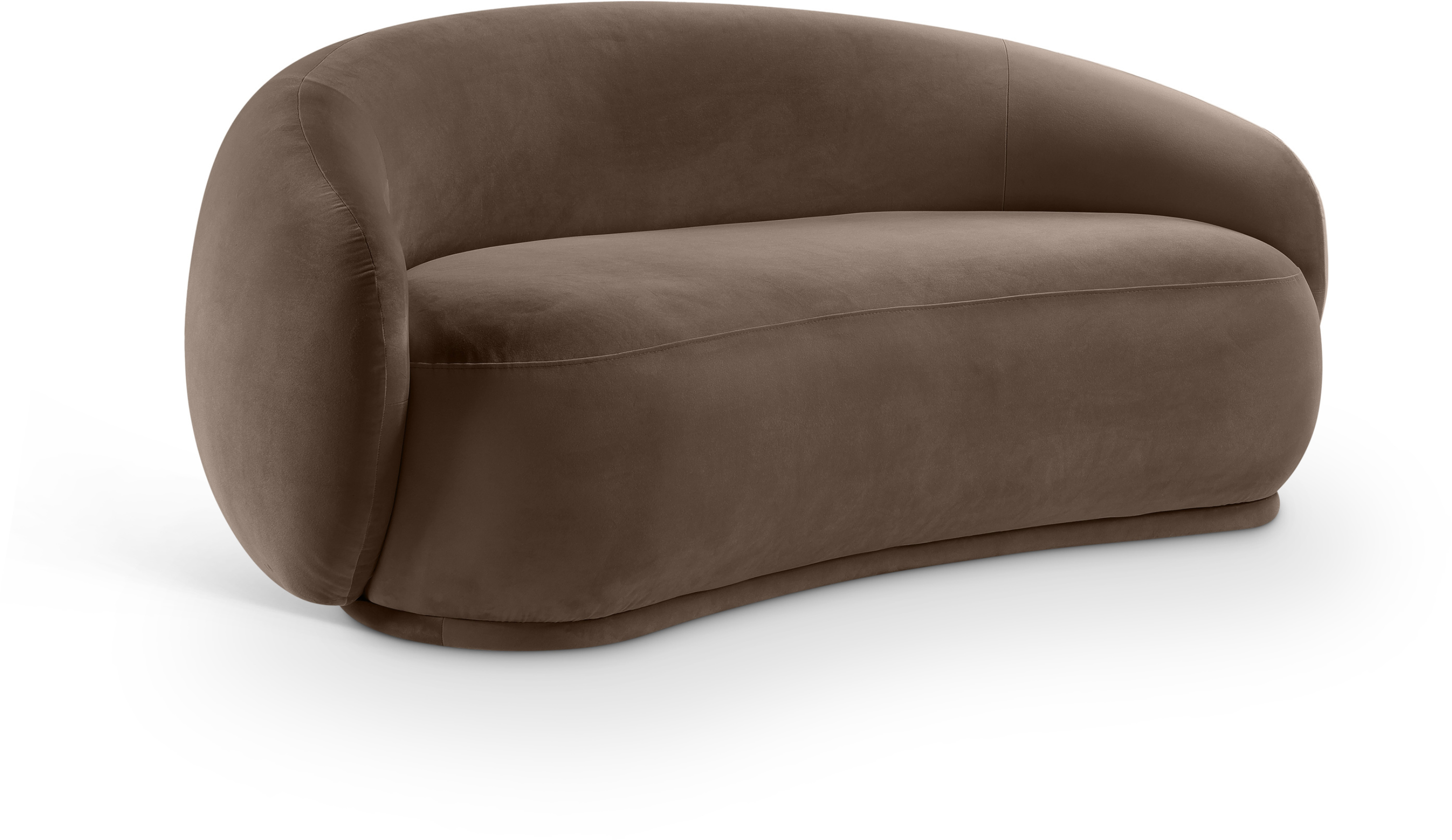 Emery Brown Velvet Loveseat