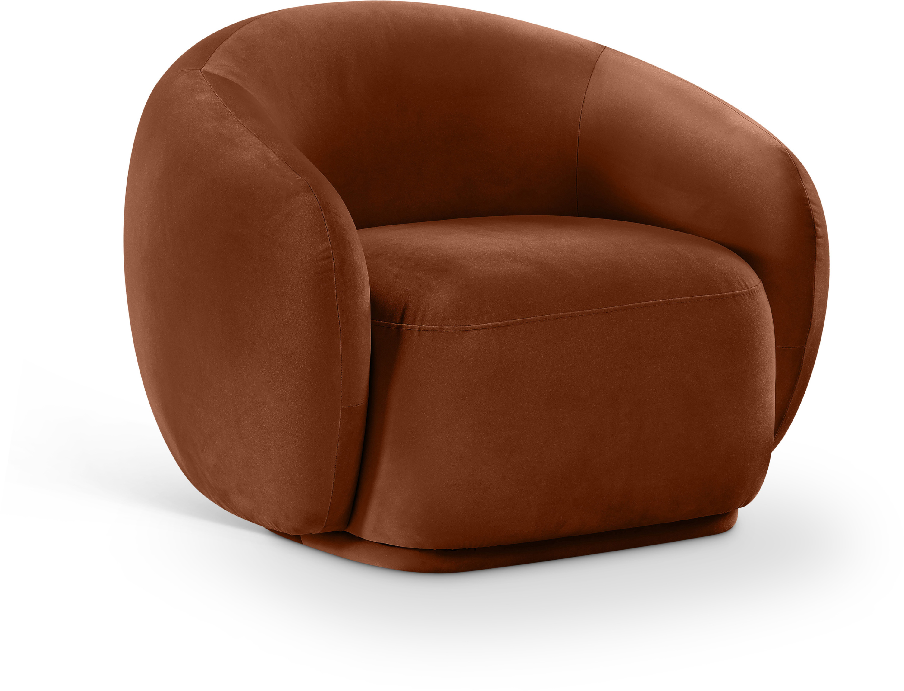 Emery Cognac Velvet Chair