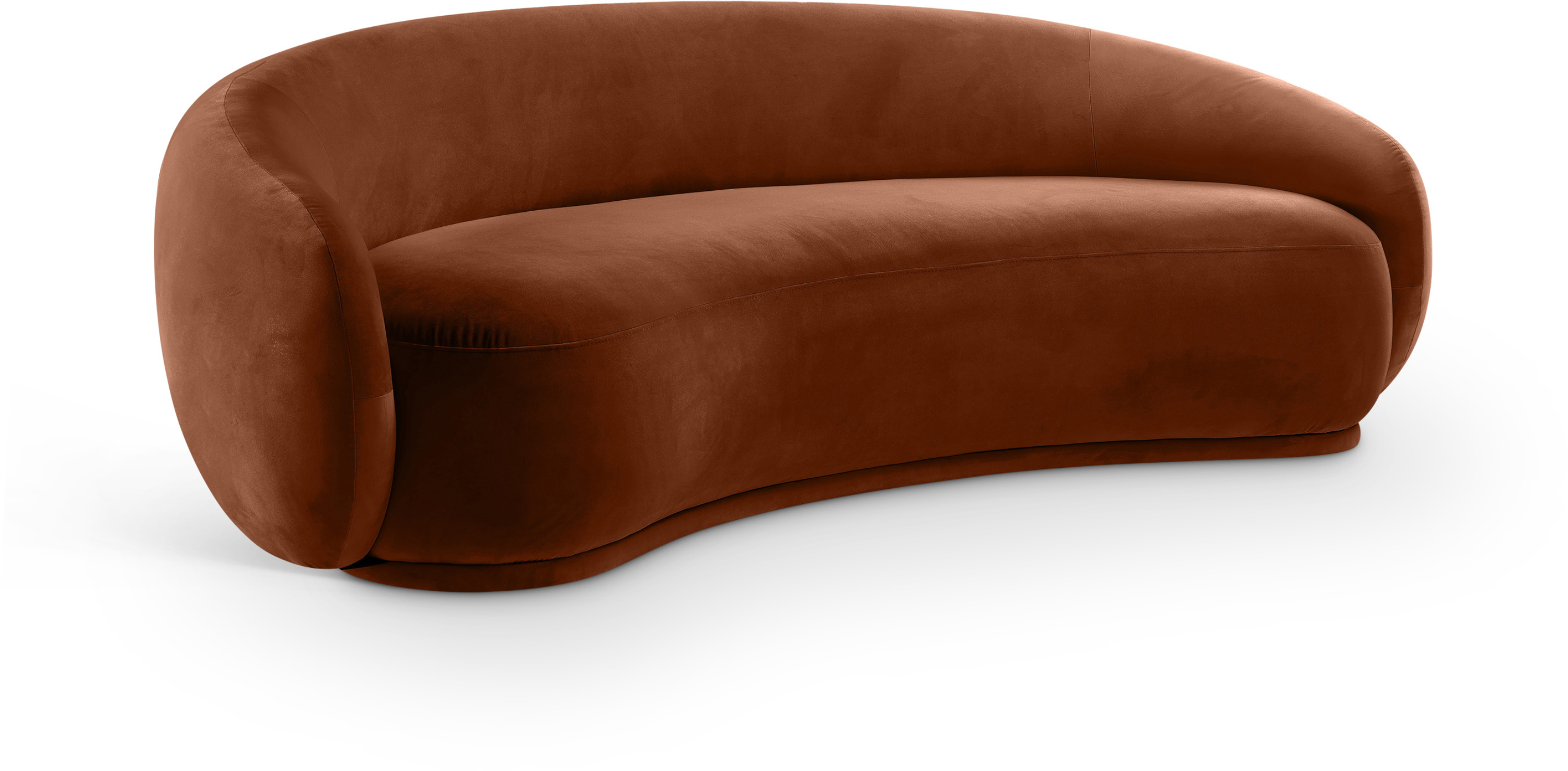 Emery Cognac Velvet Sofa