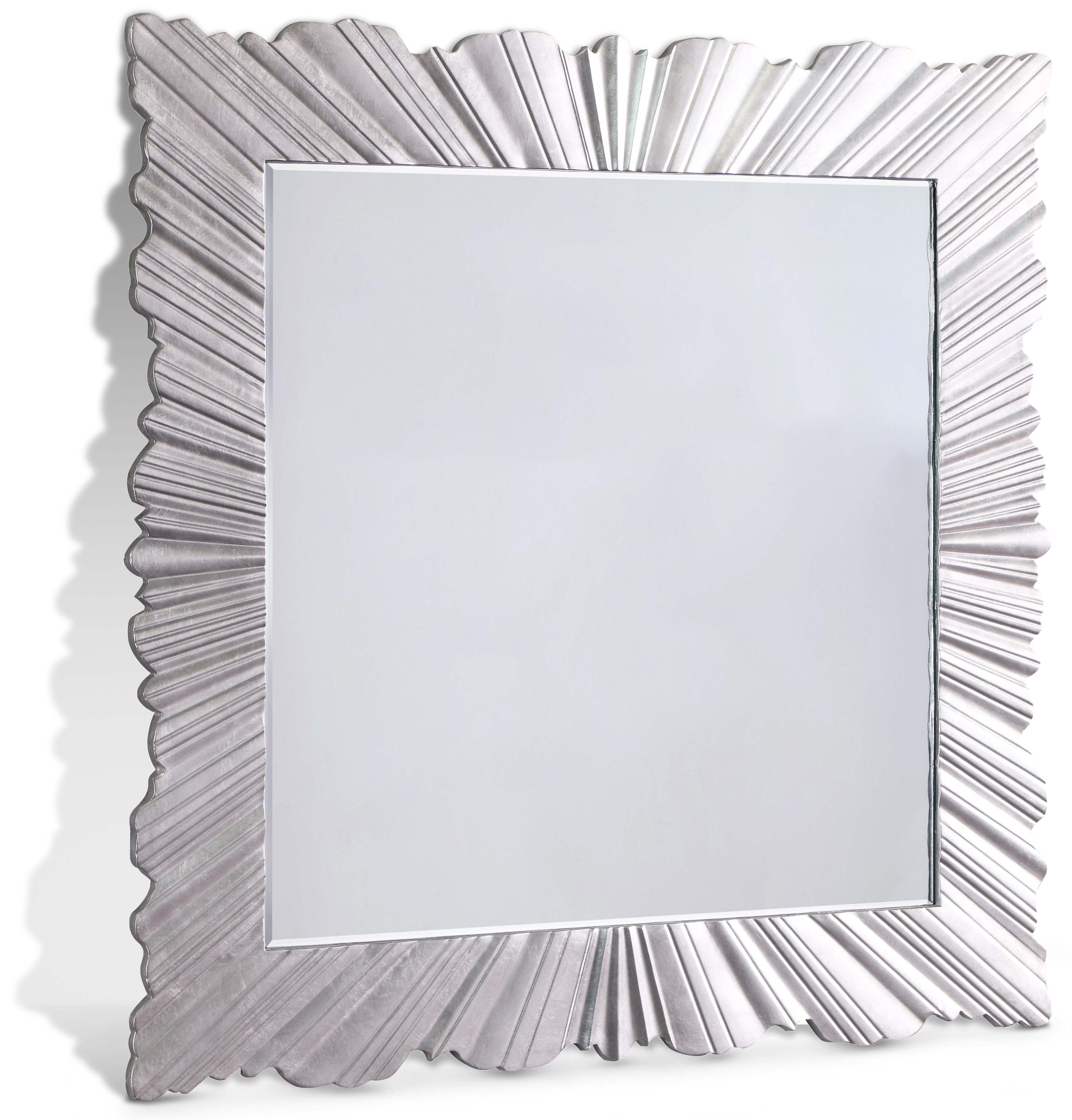 Meridian Furniture Silverton Silver Leaf Mirror