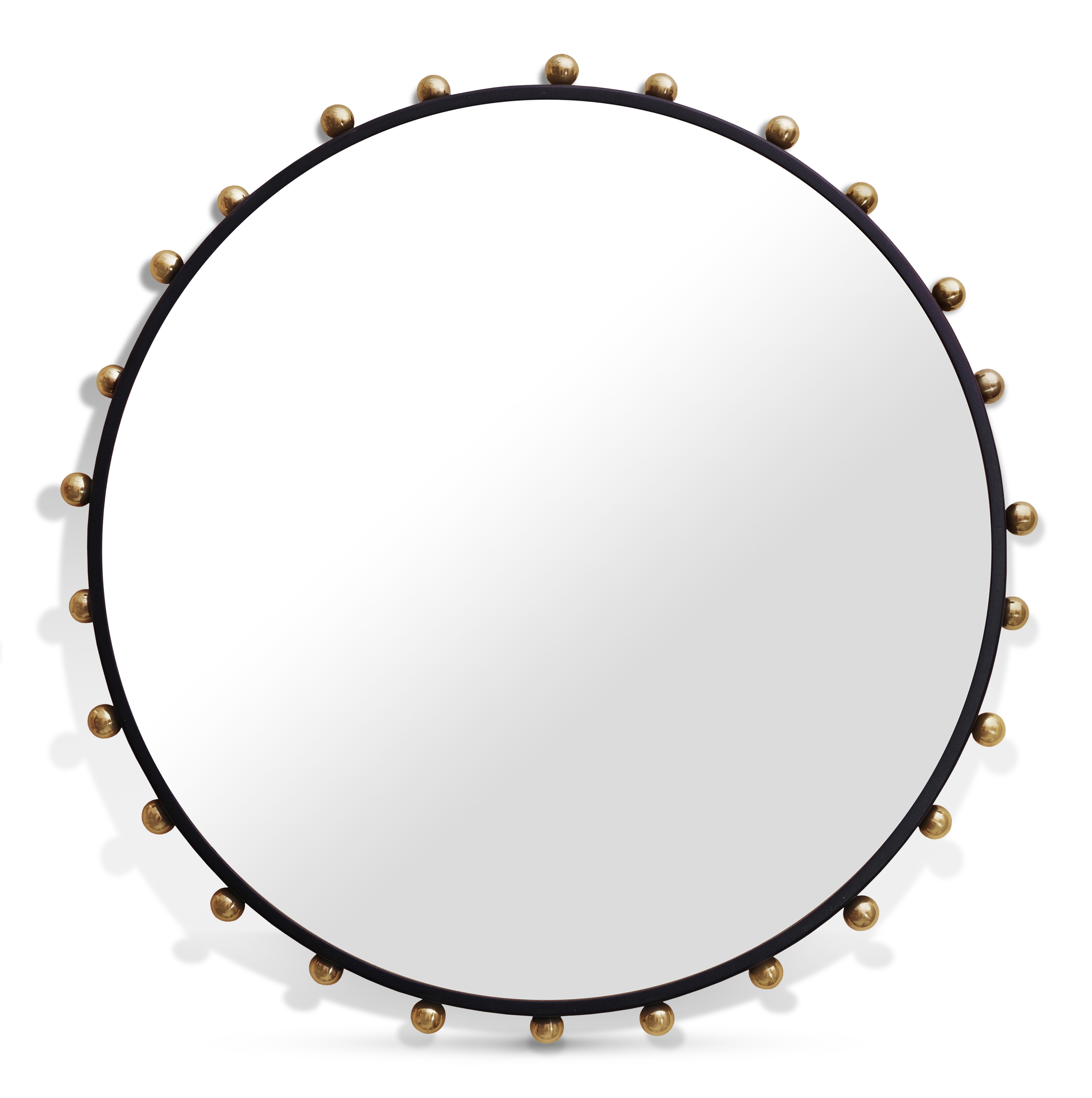 Meridian Furniture Raven Black Gold Mirror