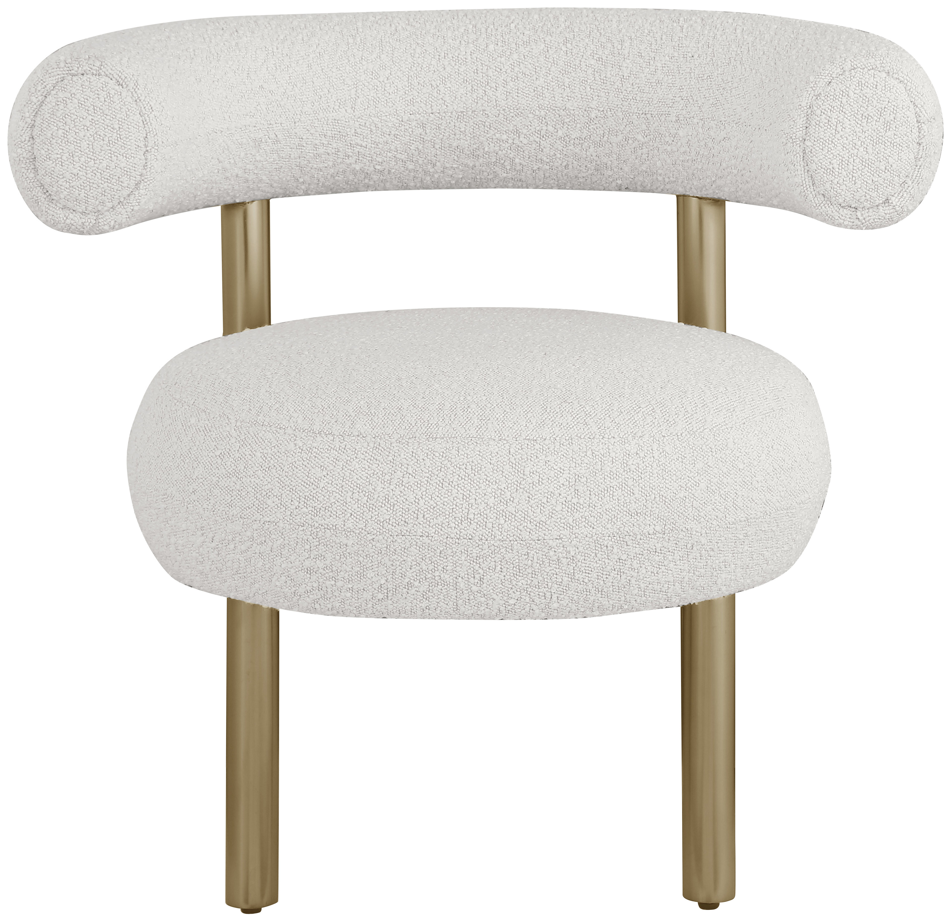 Meridian Furniture Bordeaux Cream Brushed Brass Accent Chair