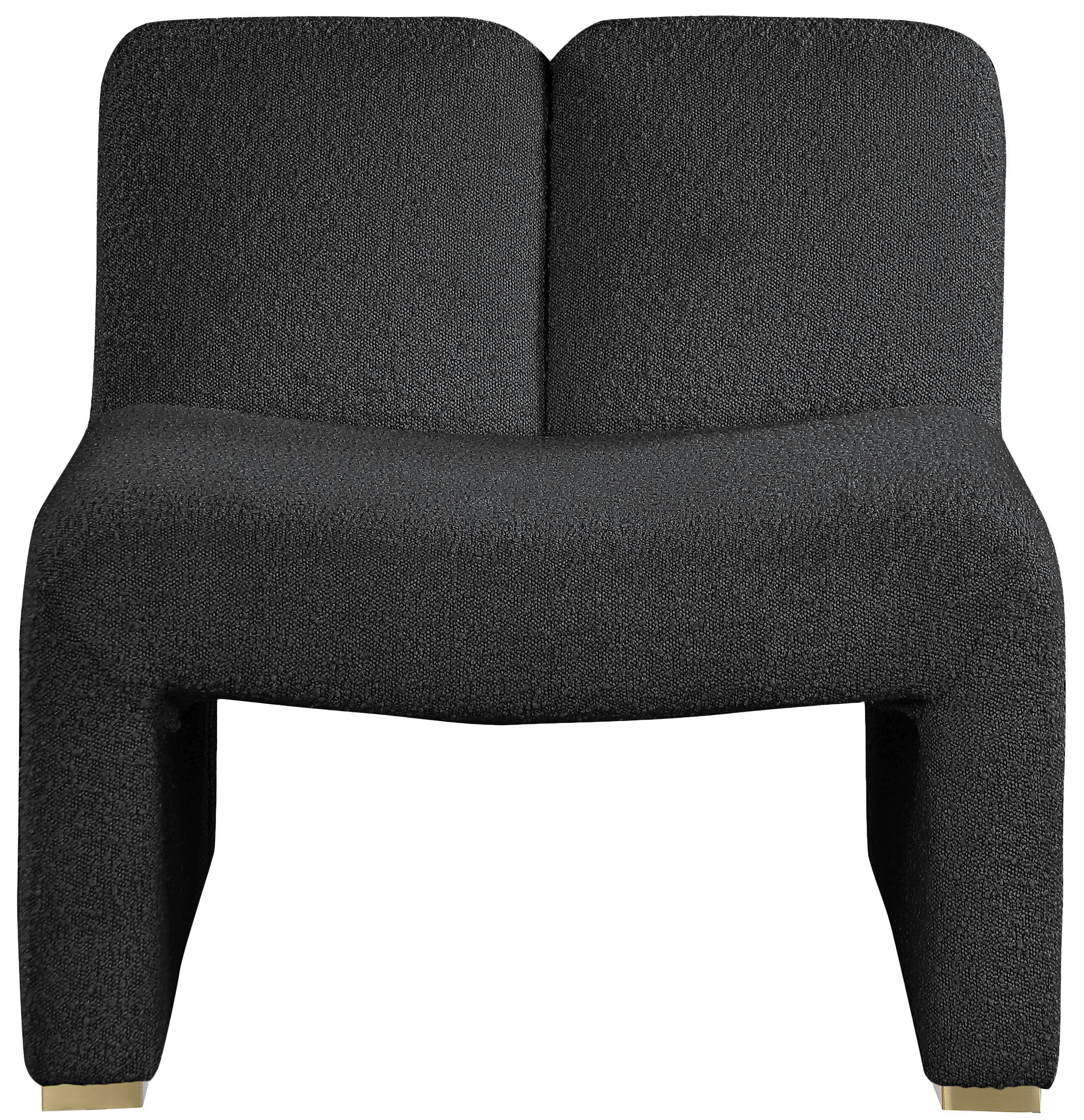 Meridian Furniture Alta Black Brushed Gold Accent Chair