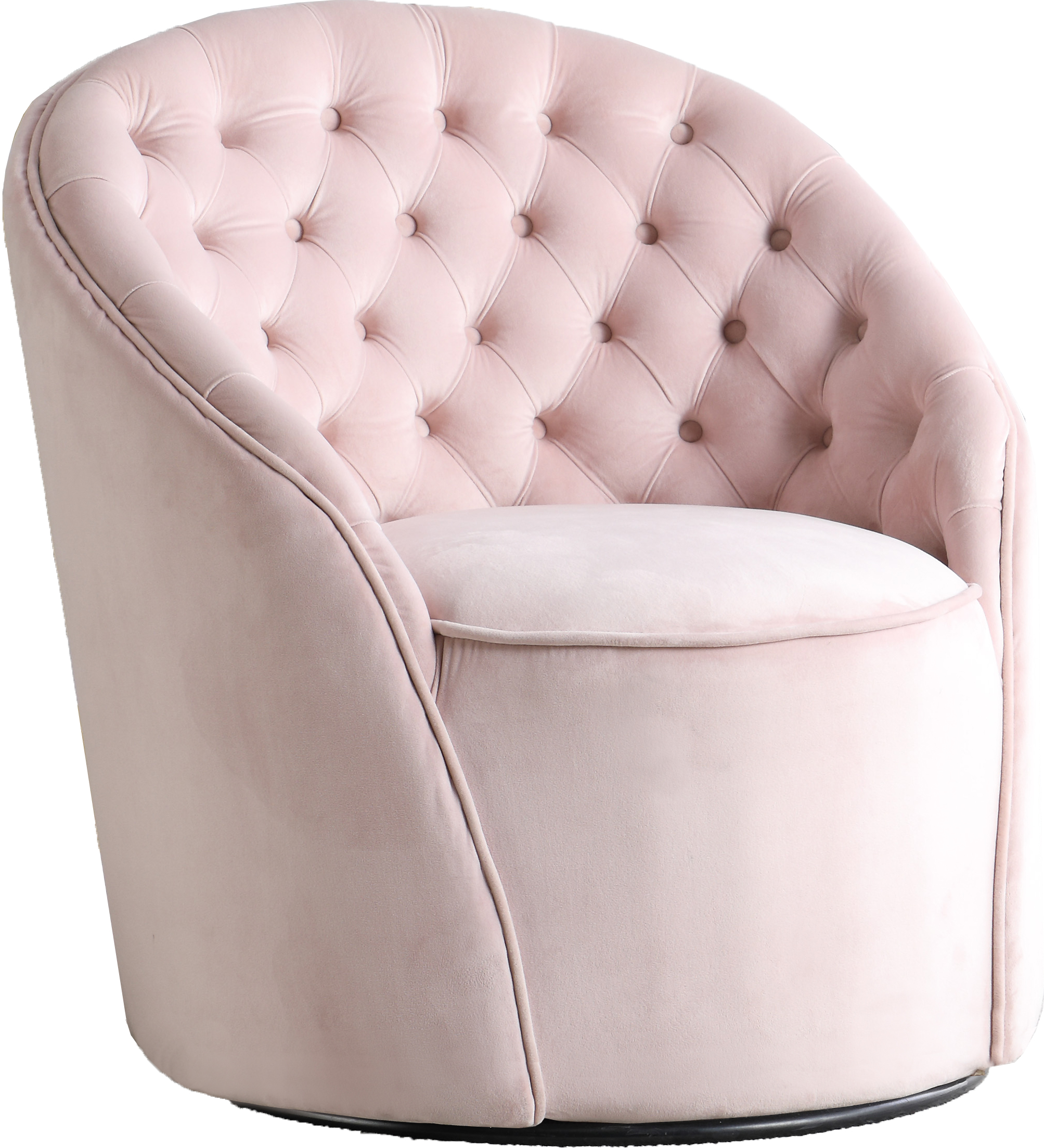 Meridian Furniture Alessio Pink Velvet Accent Chair