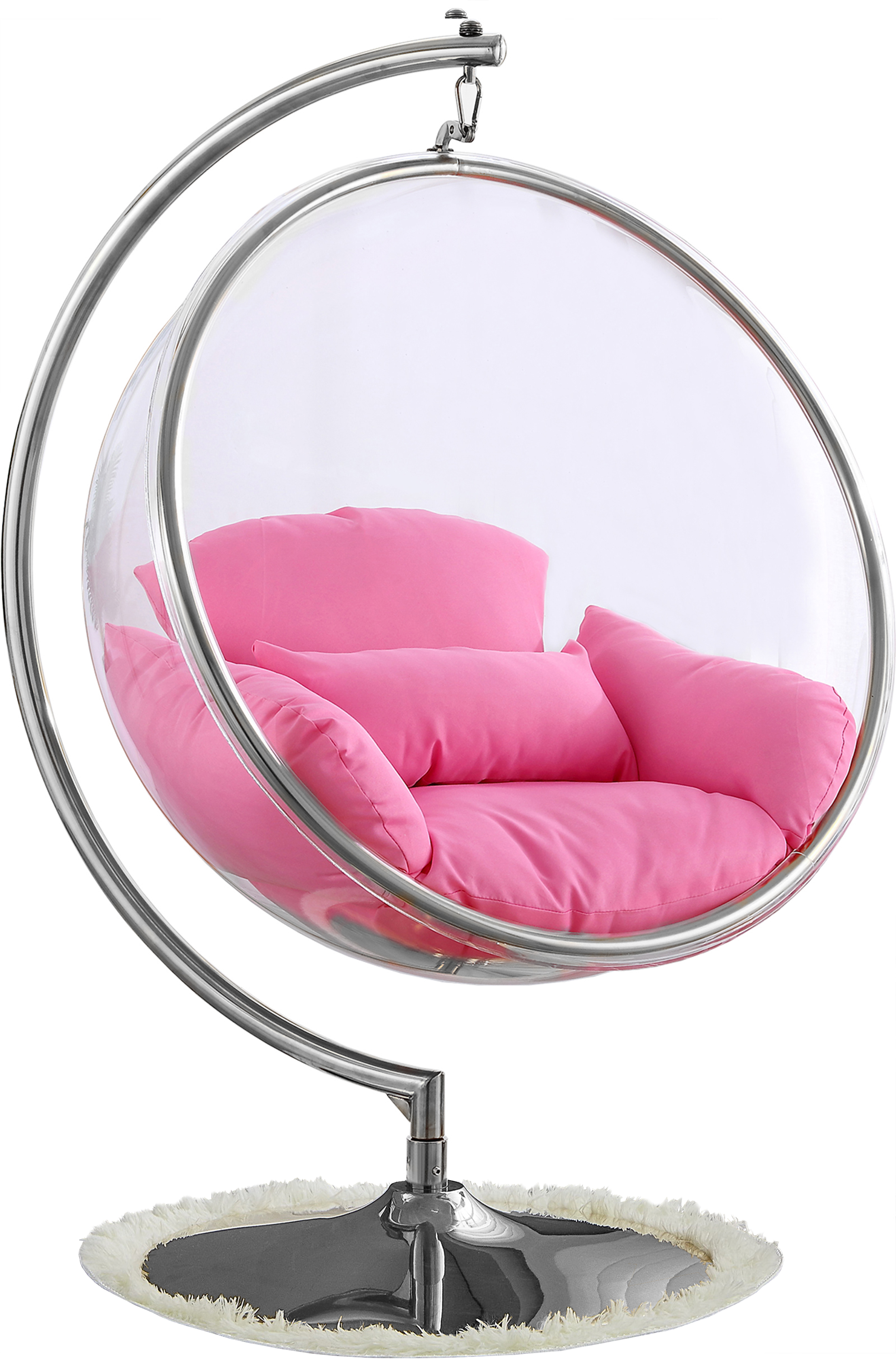 Meridian Furniture Luna Pink Swing Chair