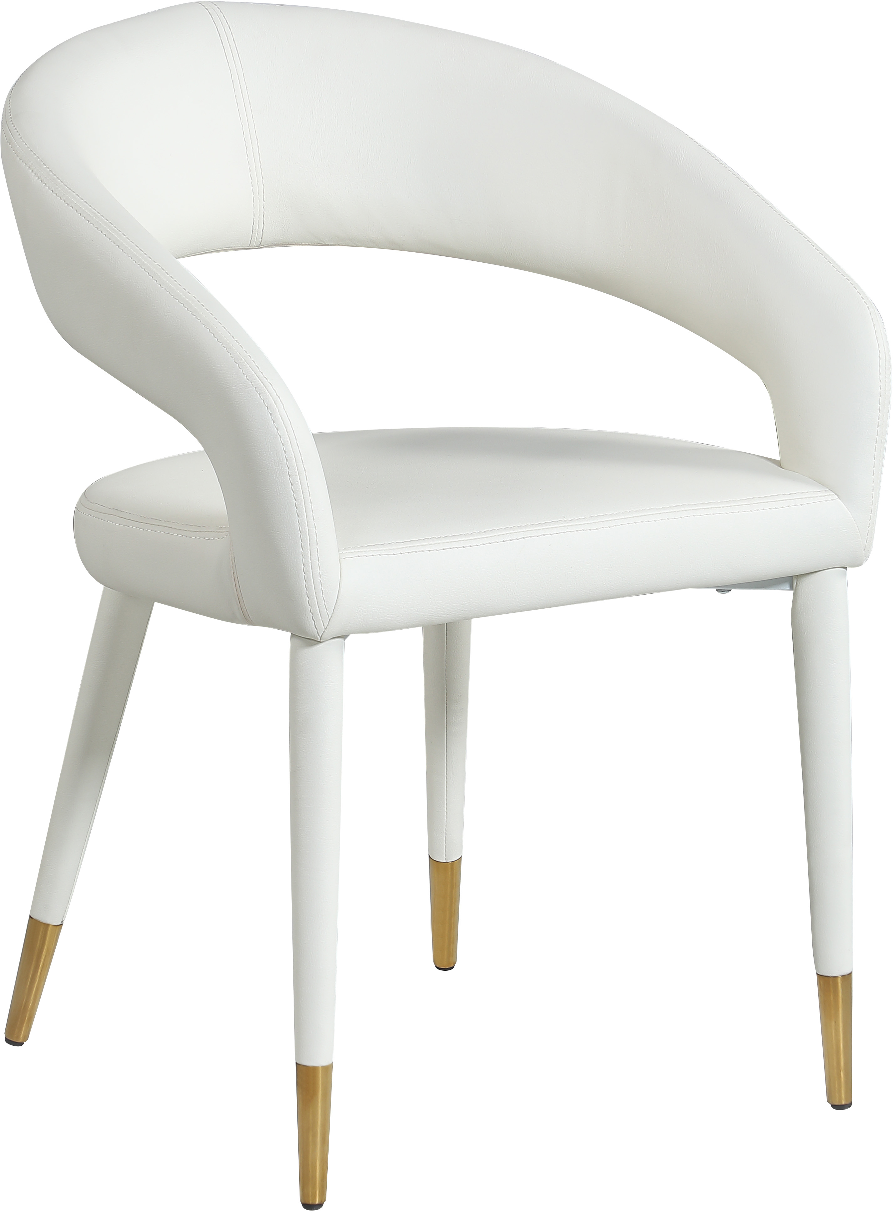 Meridian Furniture Destiny White Vegan Leather Dining Chair
