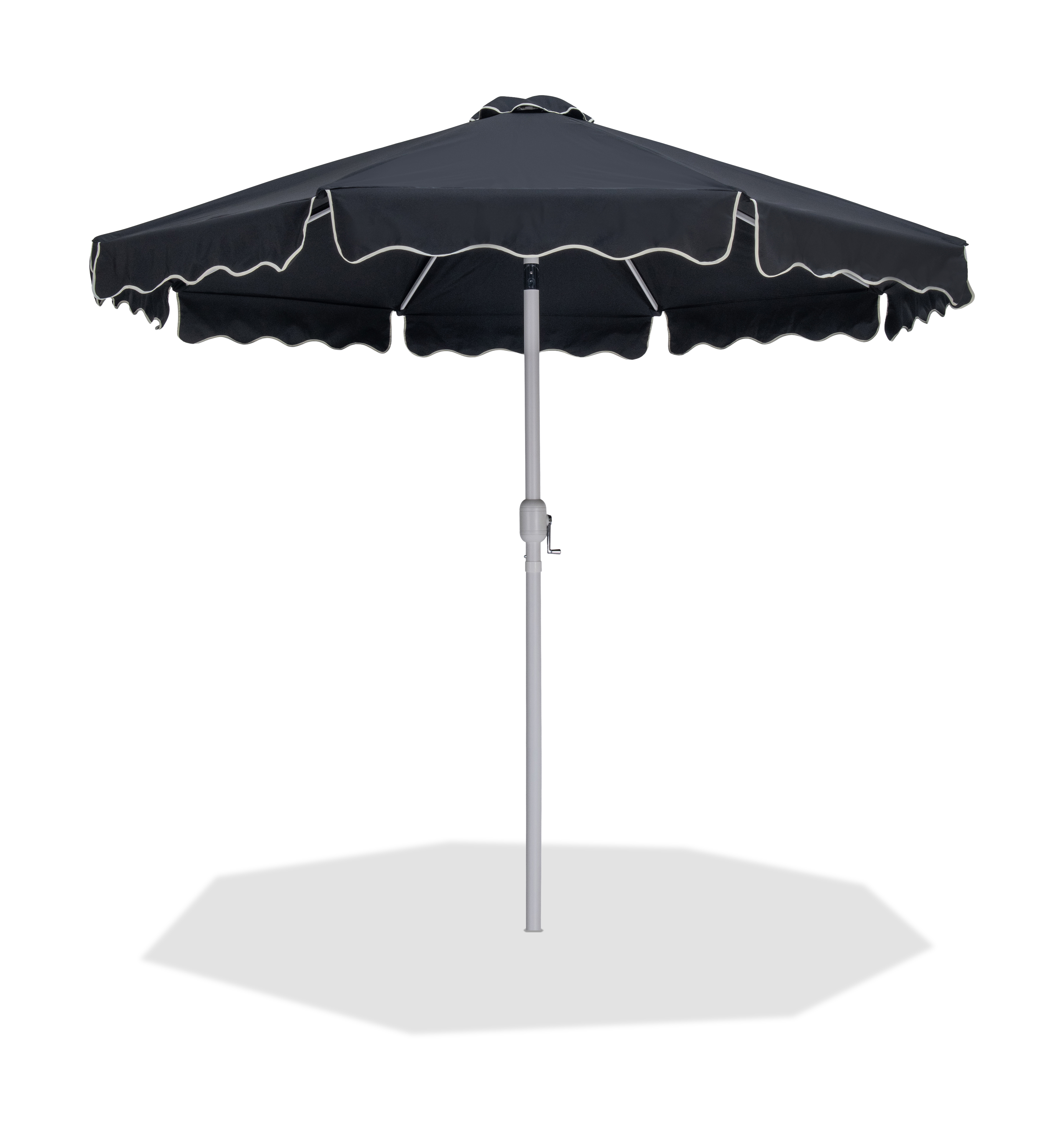 Meridian Furniture Amalfi Black Cream Patio Umbrellas