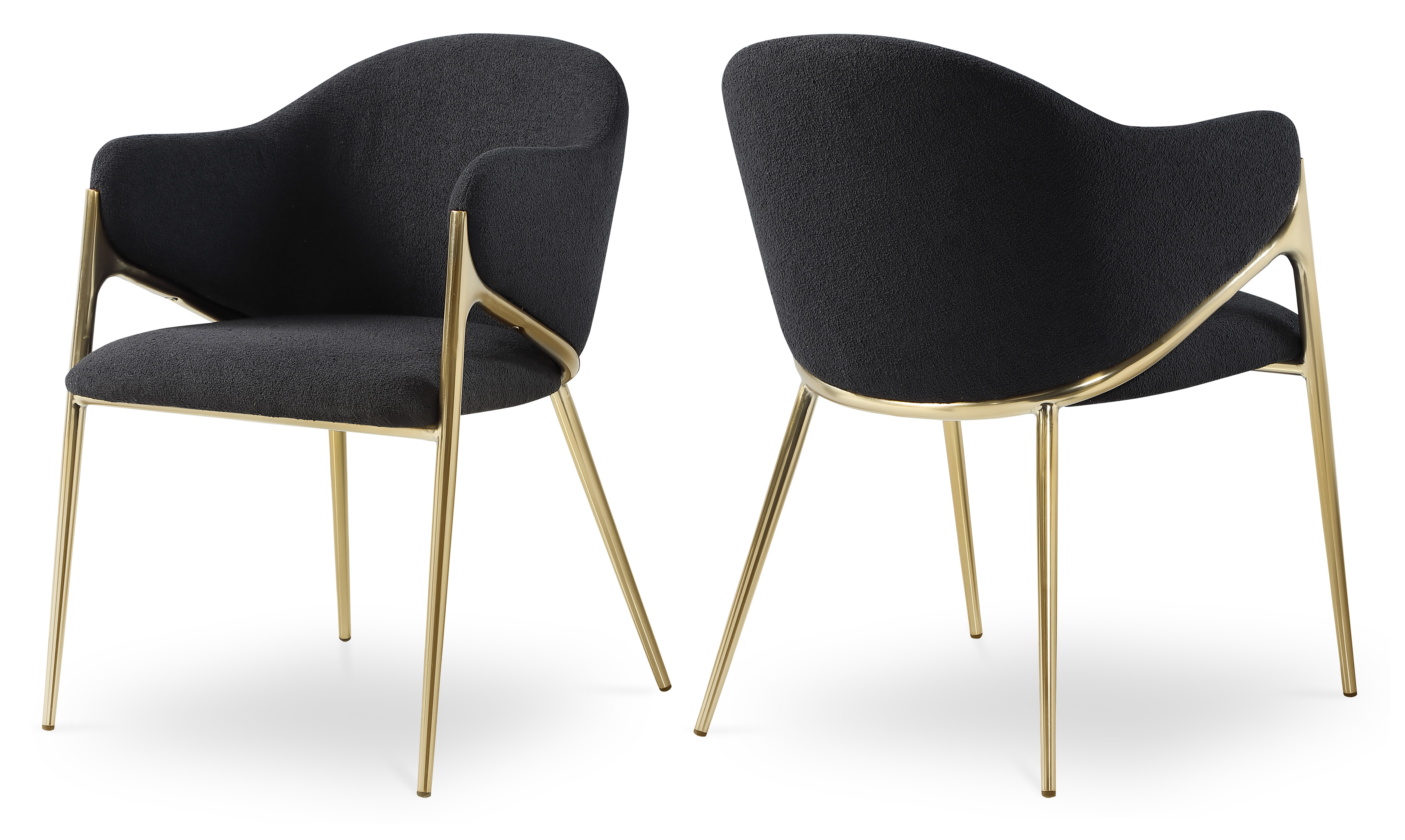 2 Meridian Furniture Nial Black Dining Chairs