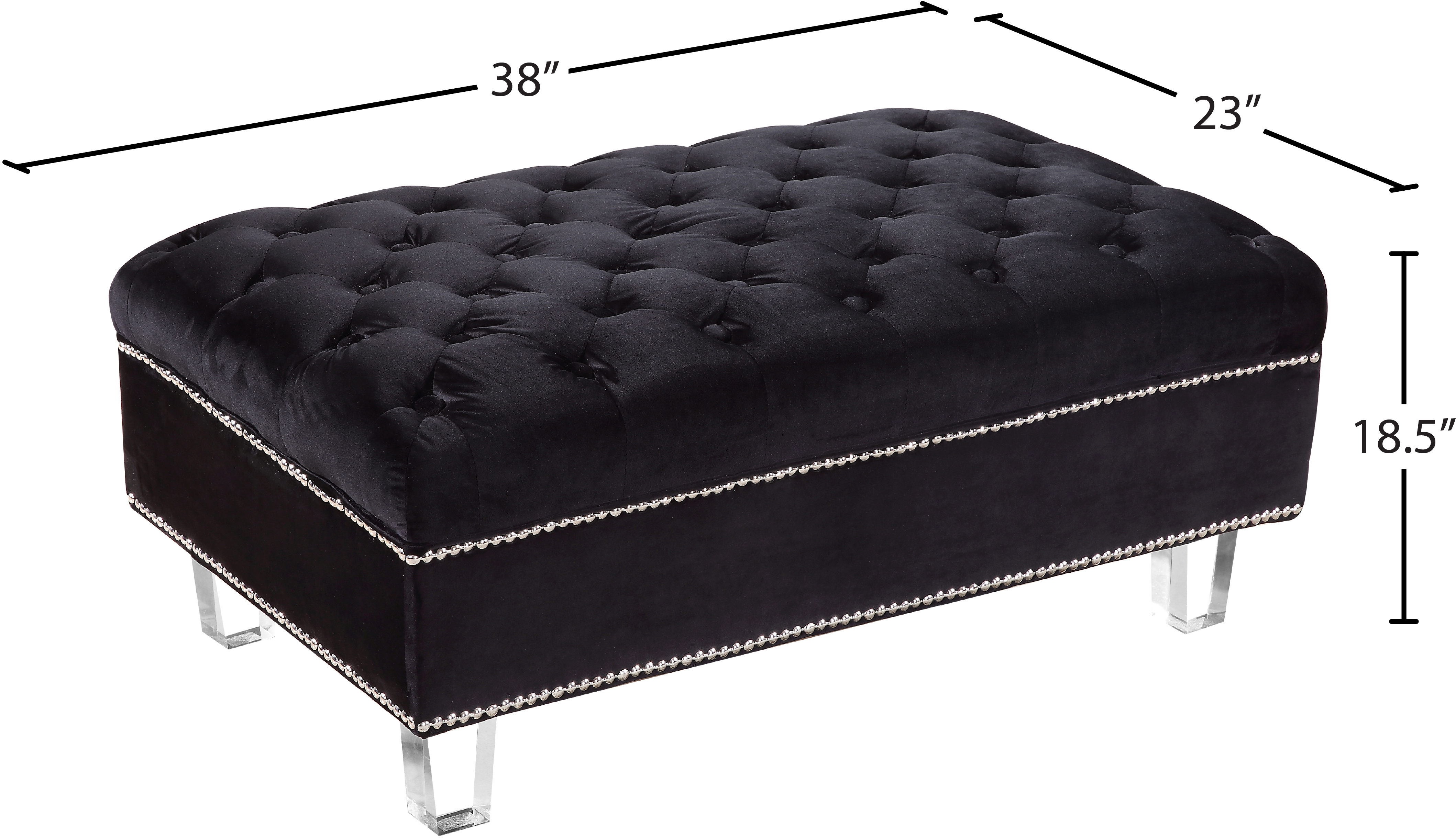 Meridian Furniture Lucas Ottoman - Thumbnail 5