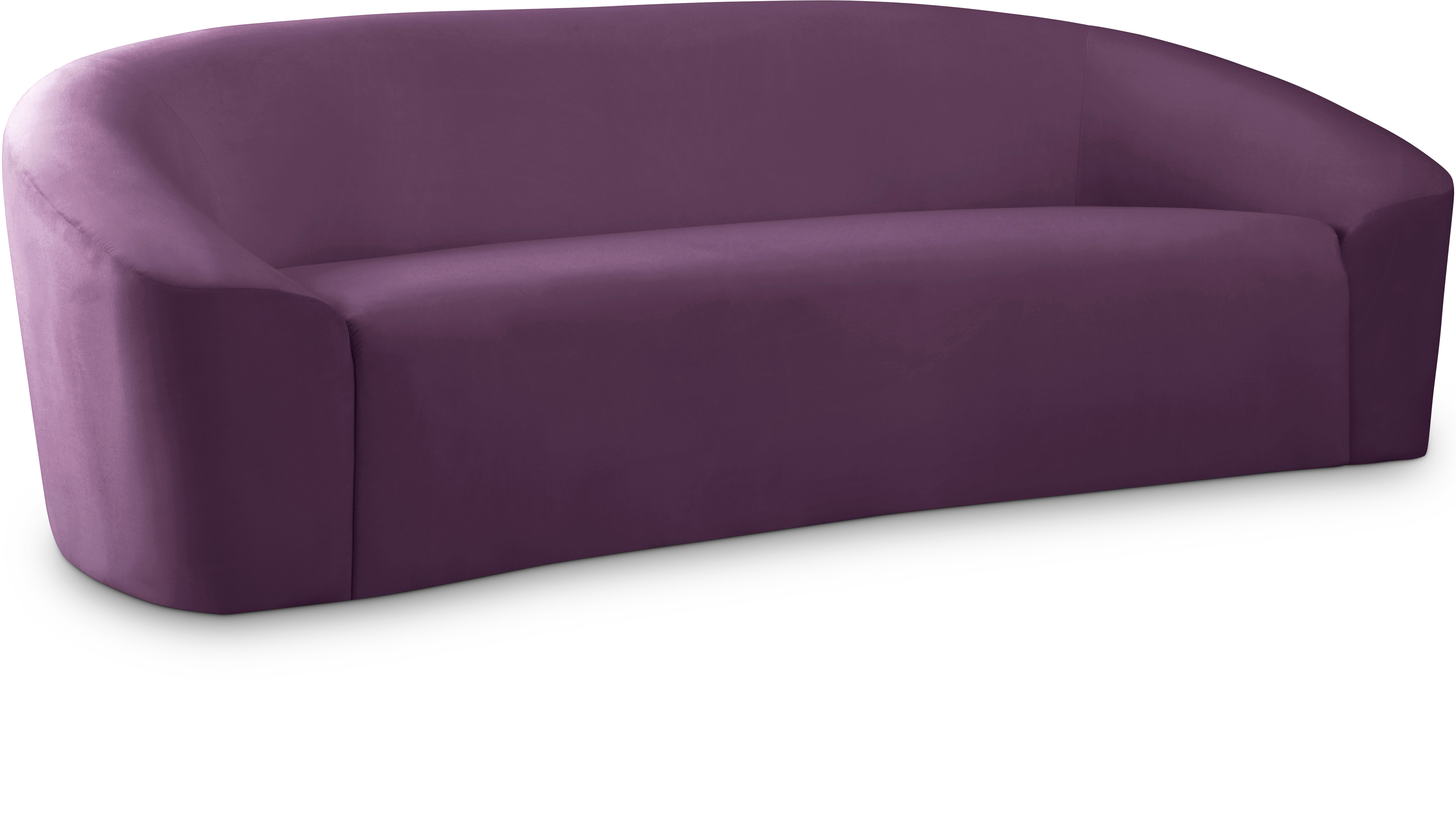 Meridian Furniture Riley Purple Velvet Sofa