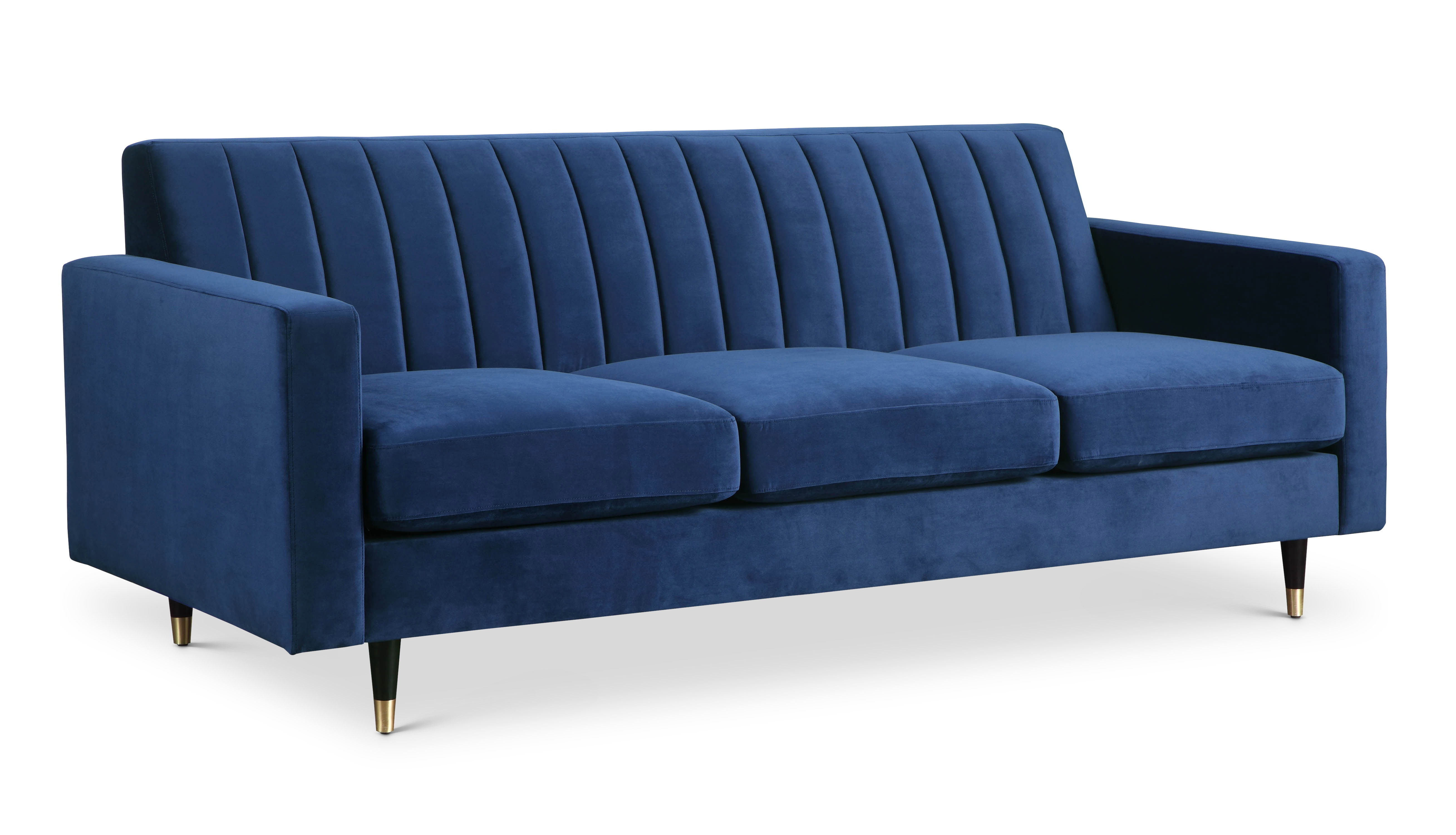 Lola Navy Velvet Sofa