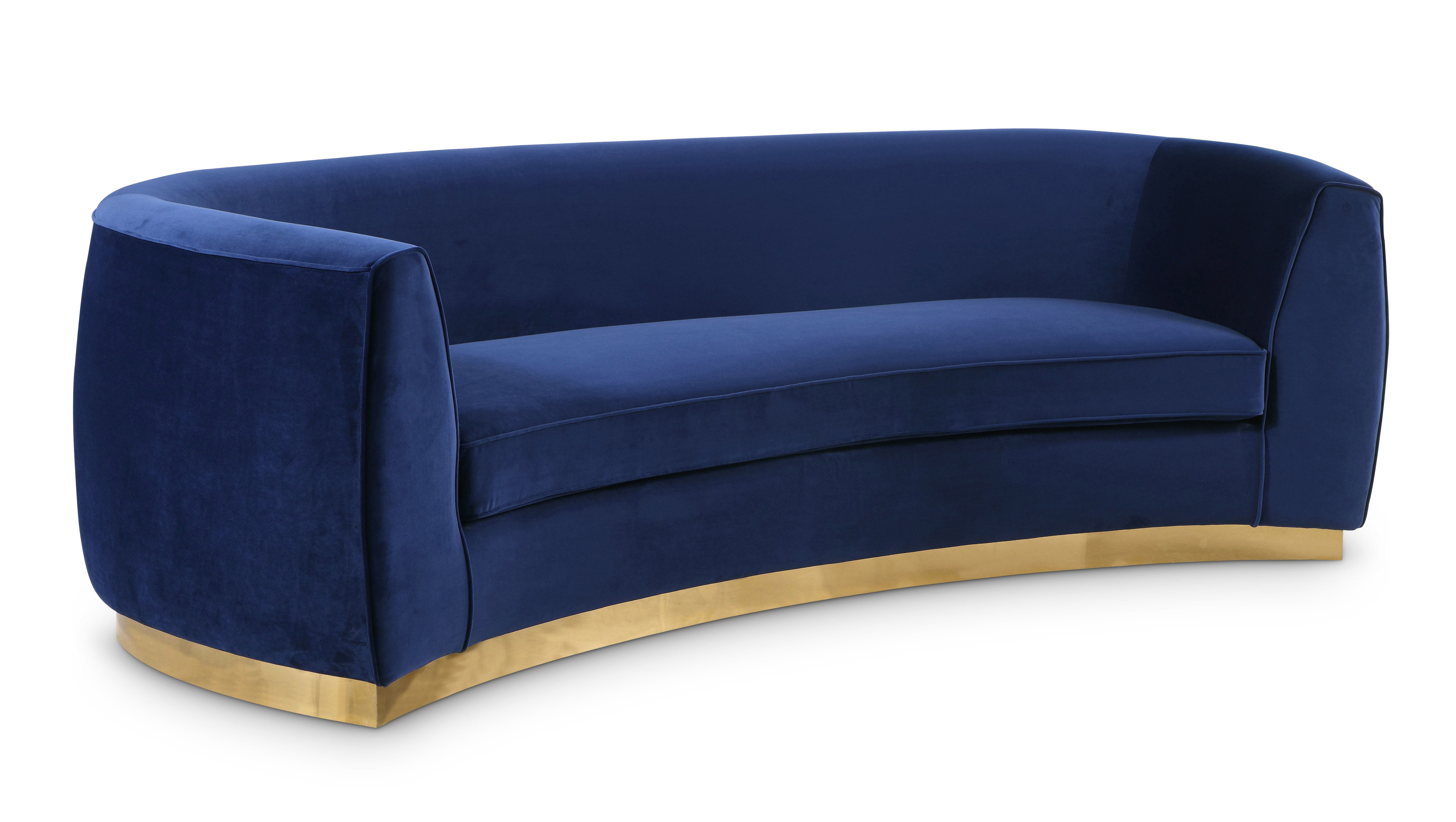 Julian Navy Velvet Sofa