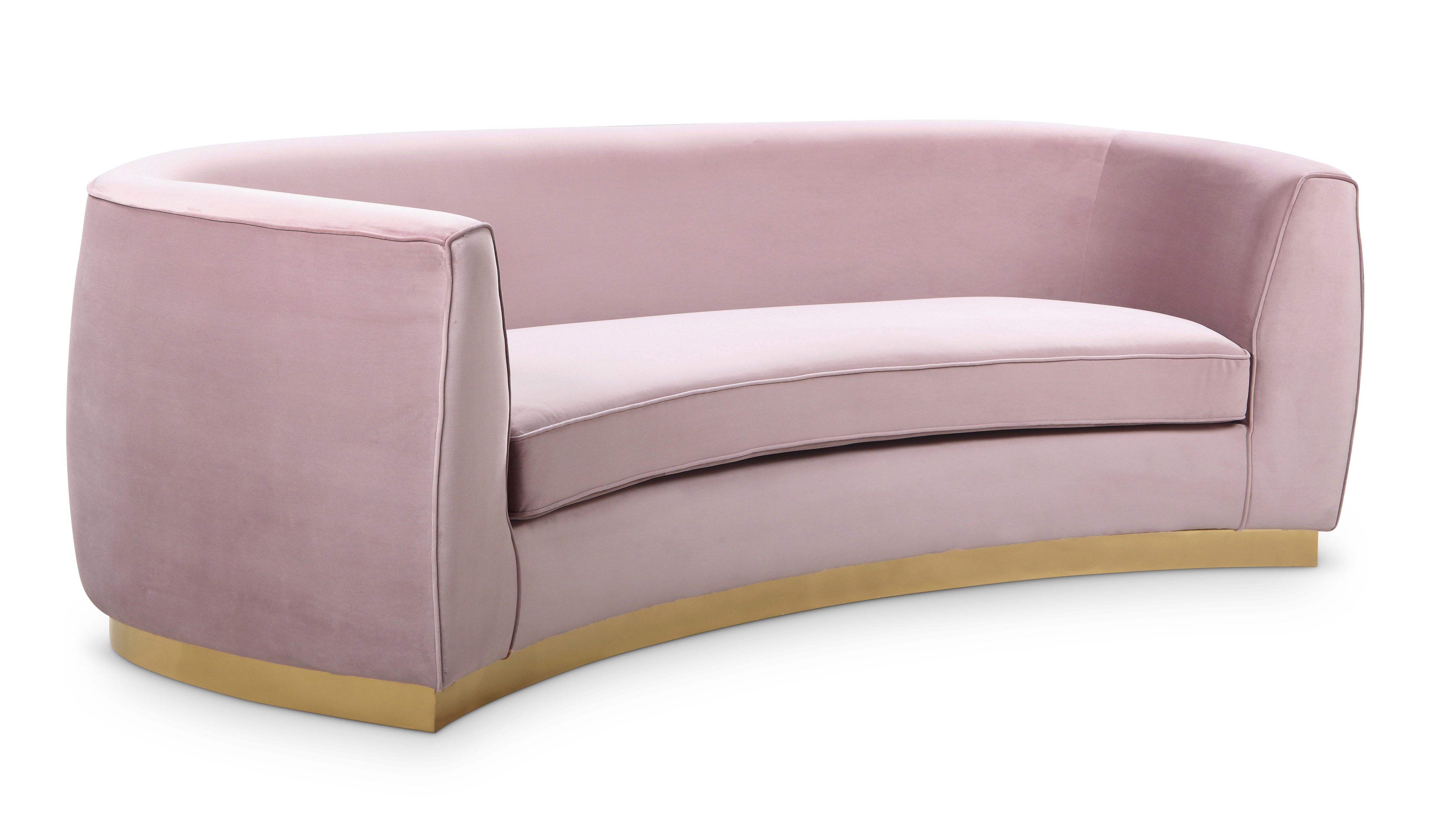 Design Edge Trundle  Pink Velvet Gold Base Sofa