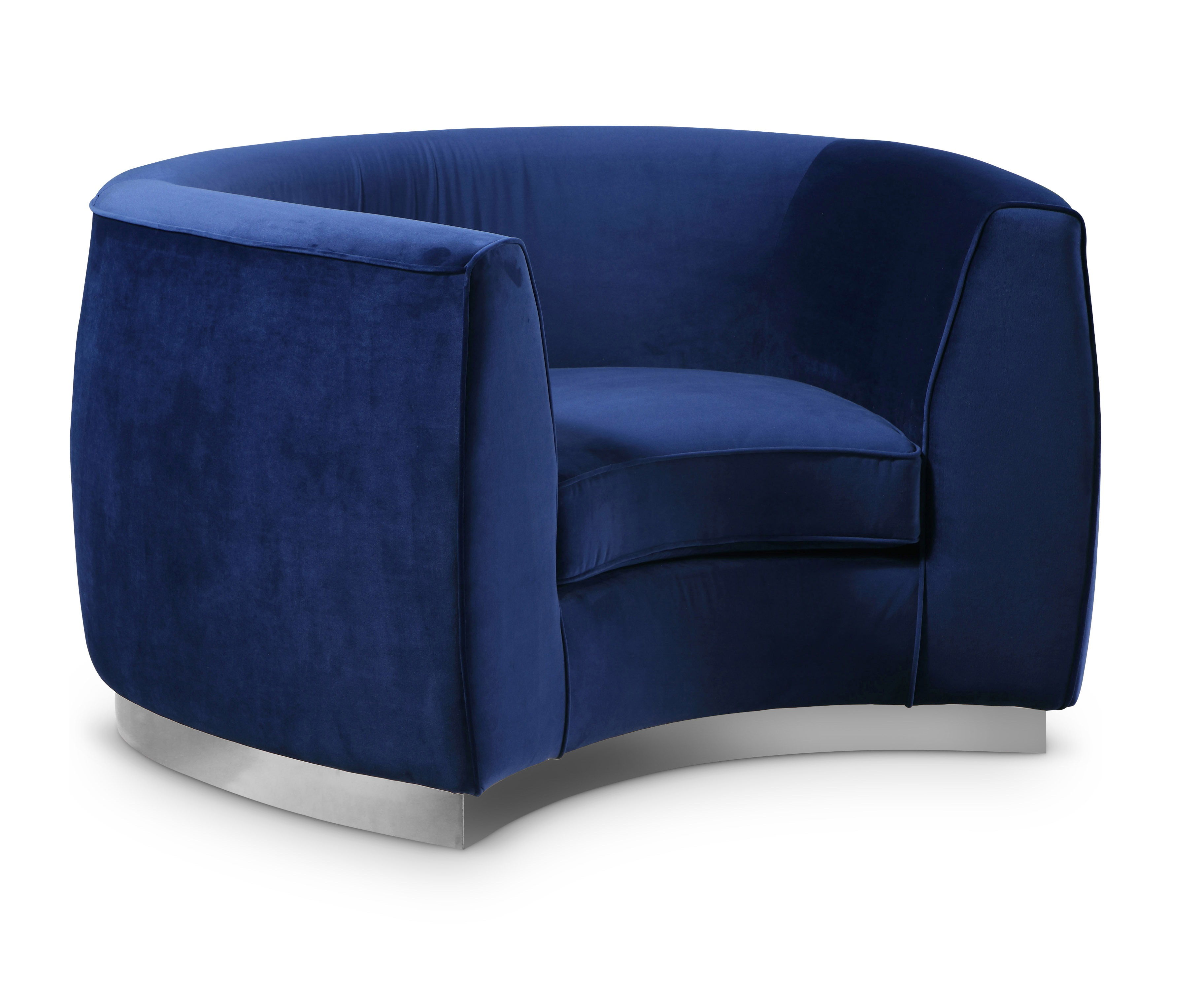 Trundle Navy Velvet Chair