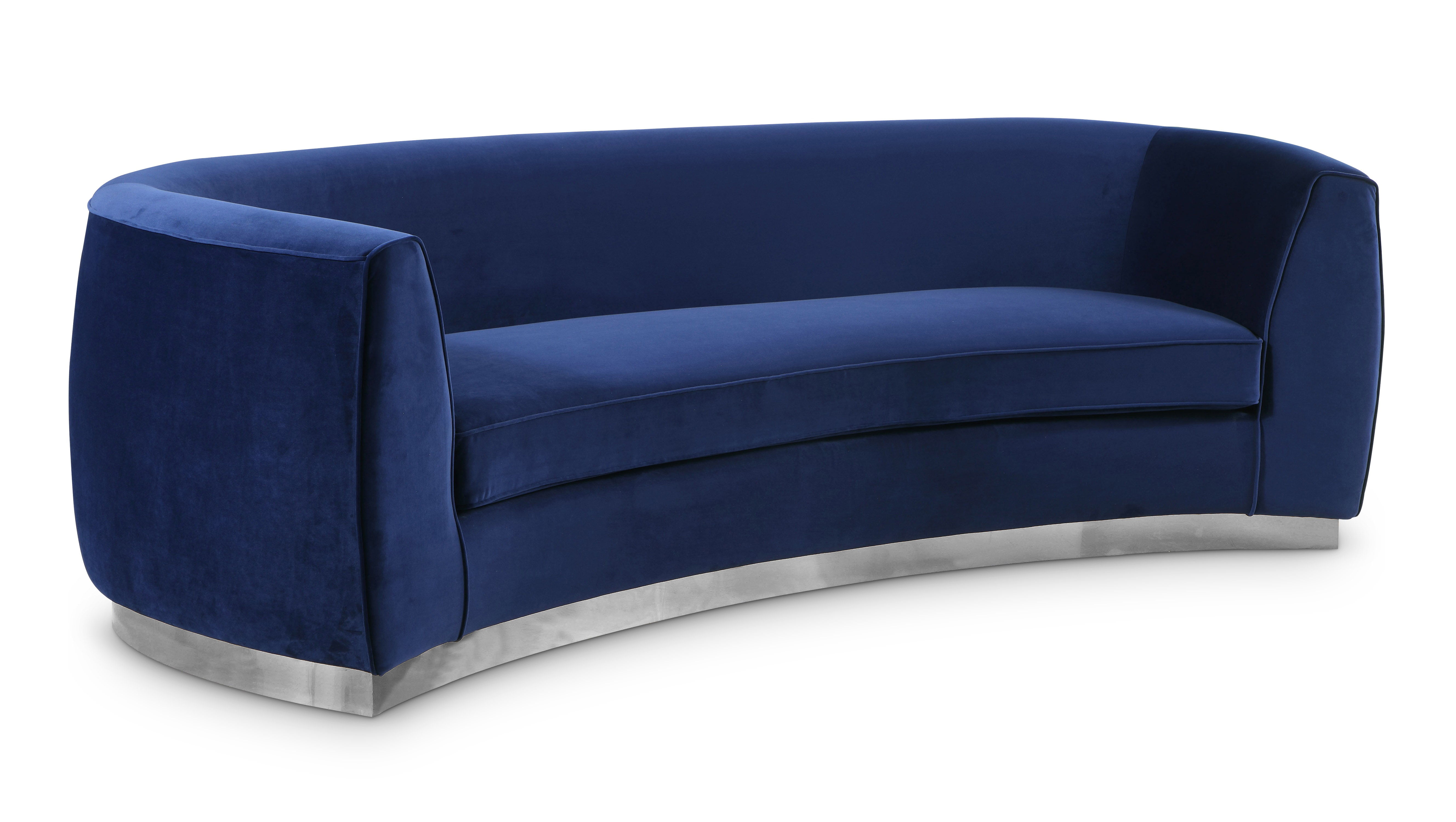 Trundle Navy Velvet Sofa