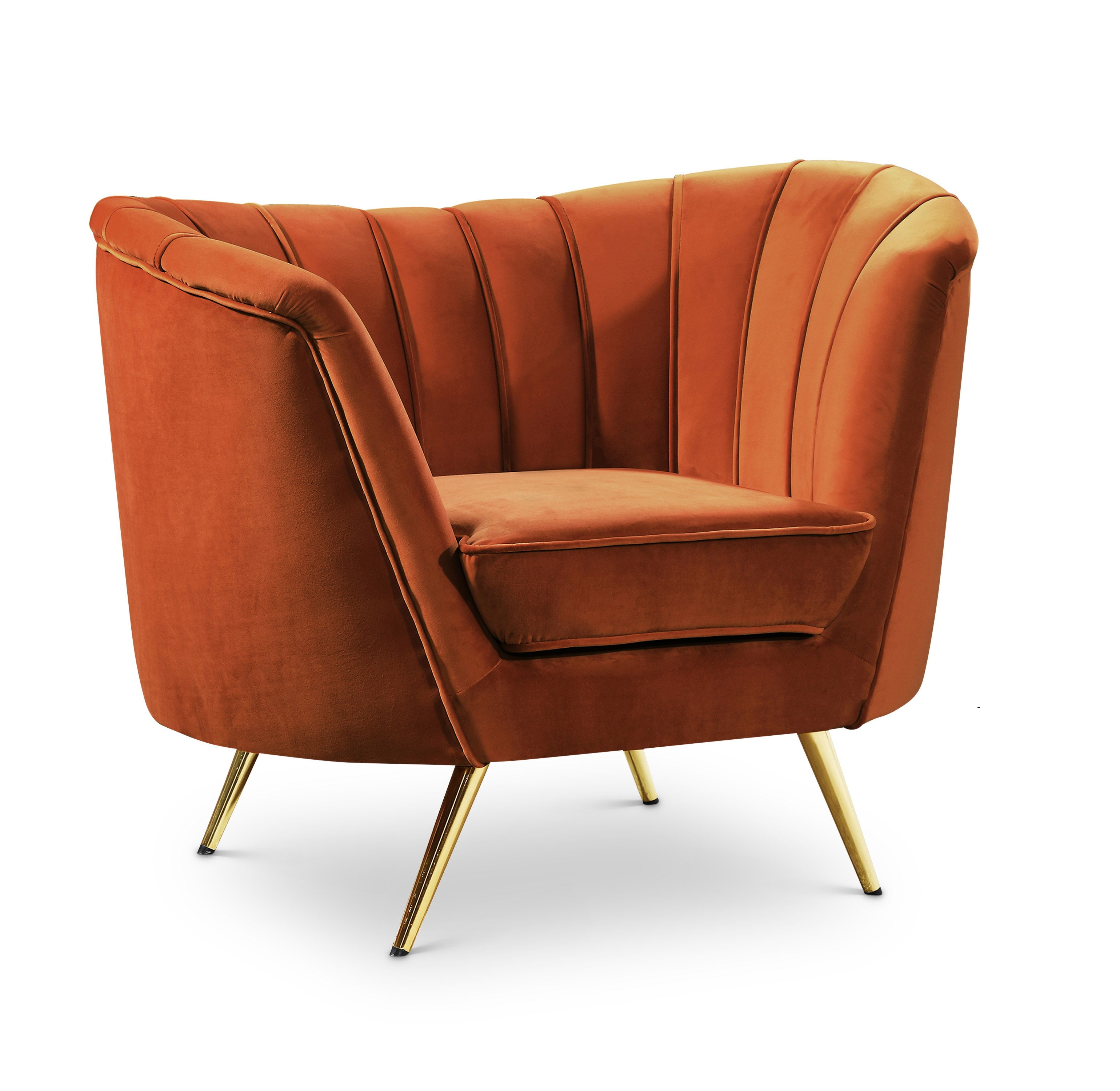 Woodburn Cognac Velvet Chair