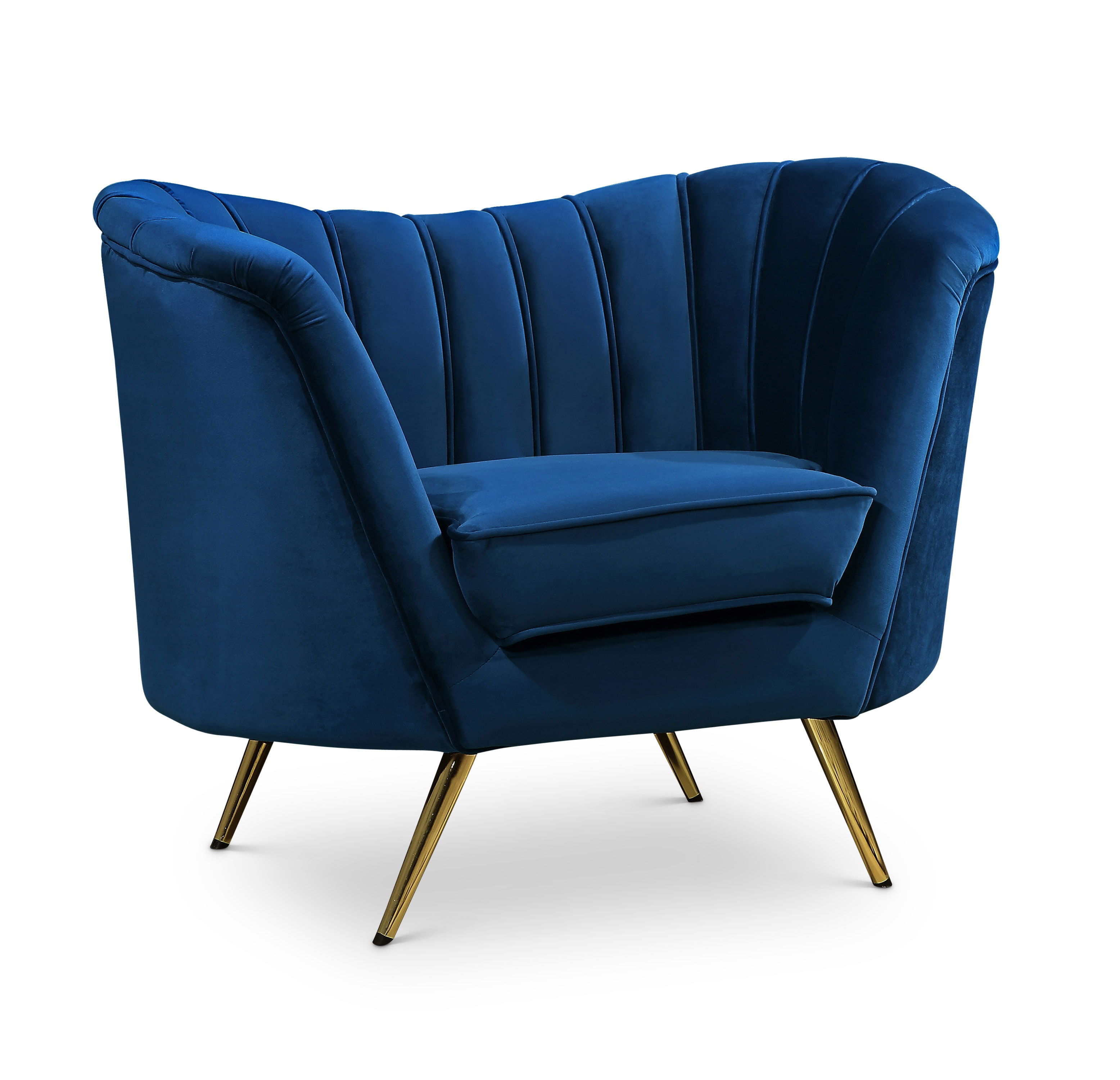 Woodburn Navy Velvet Chair