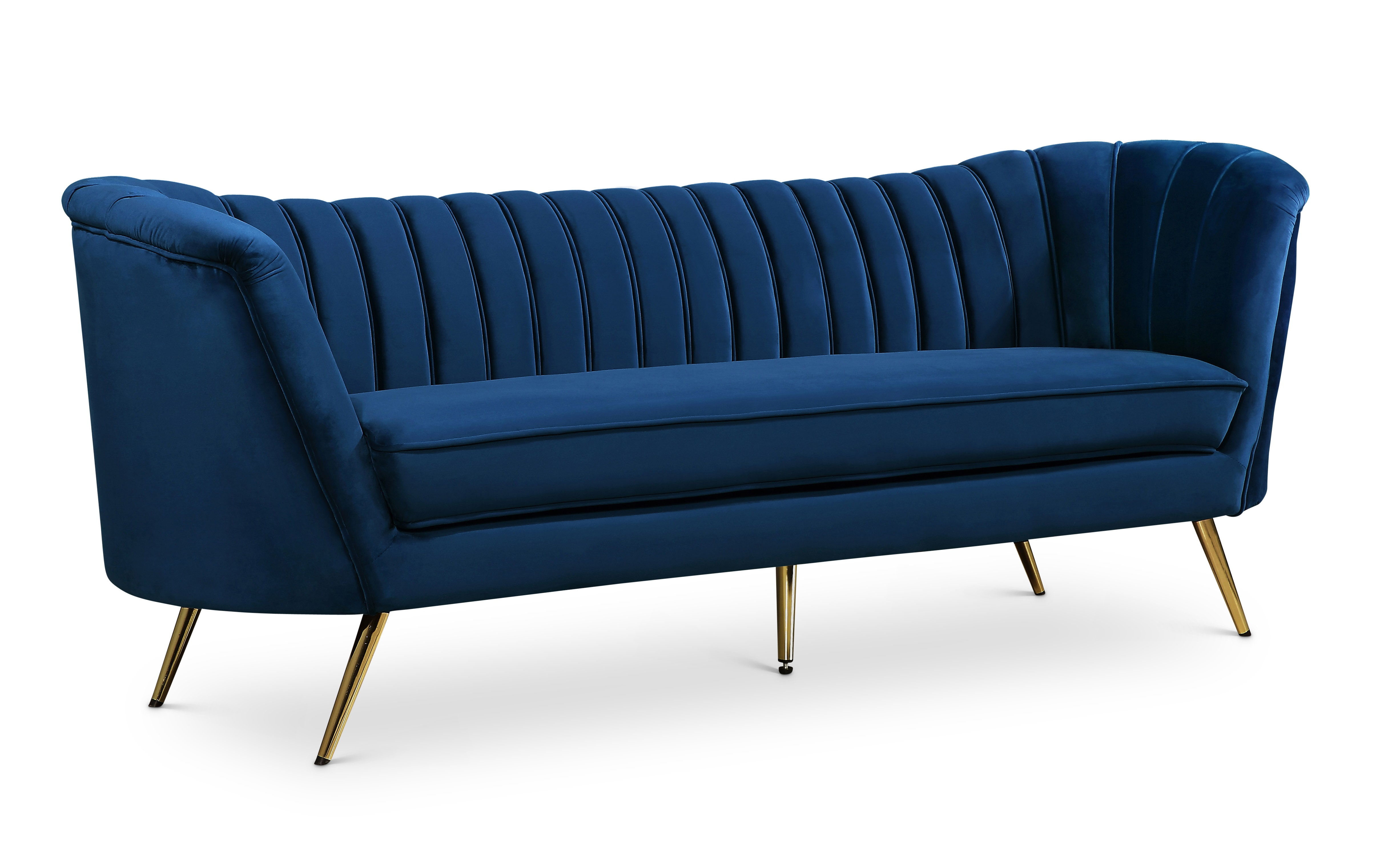 Margo Navy Velvet Sofa