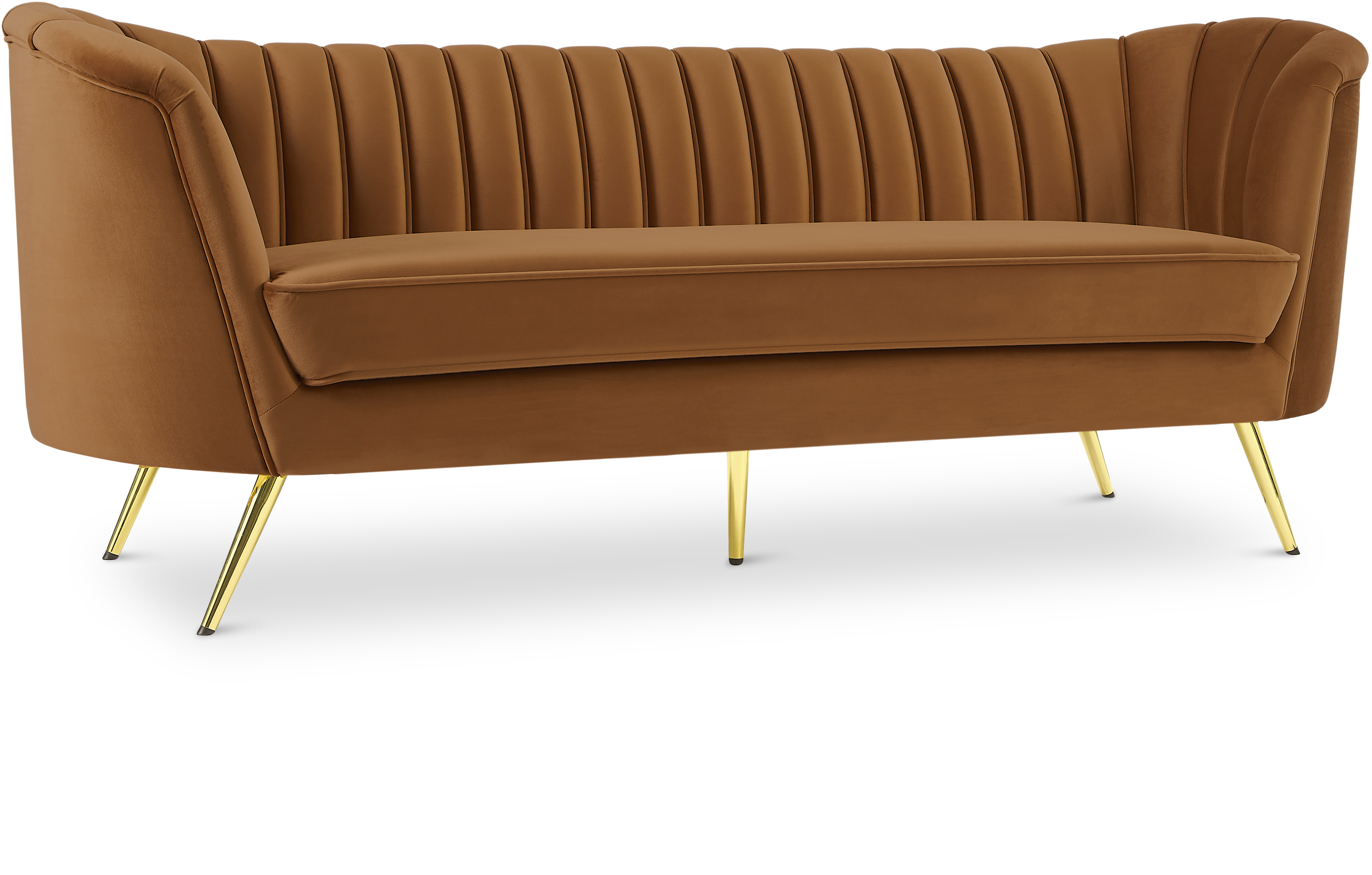 Margo Saddle Velvet Sofa