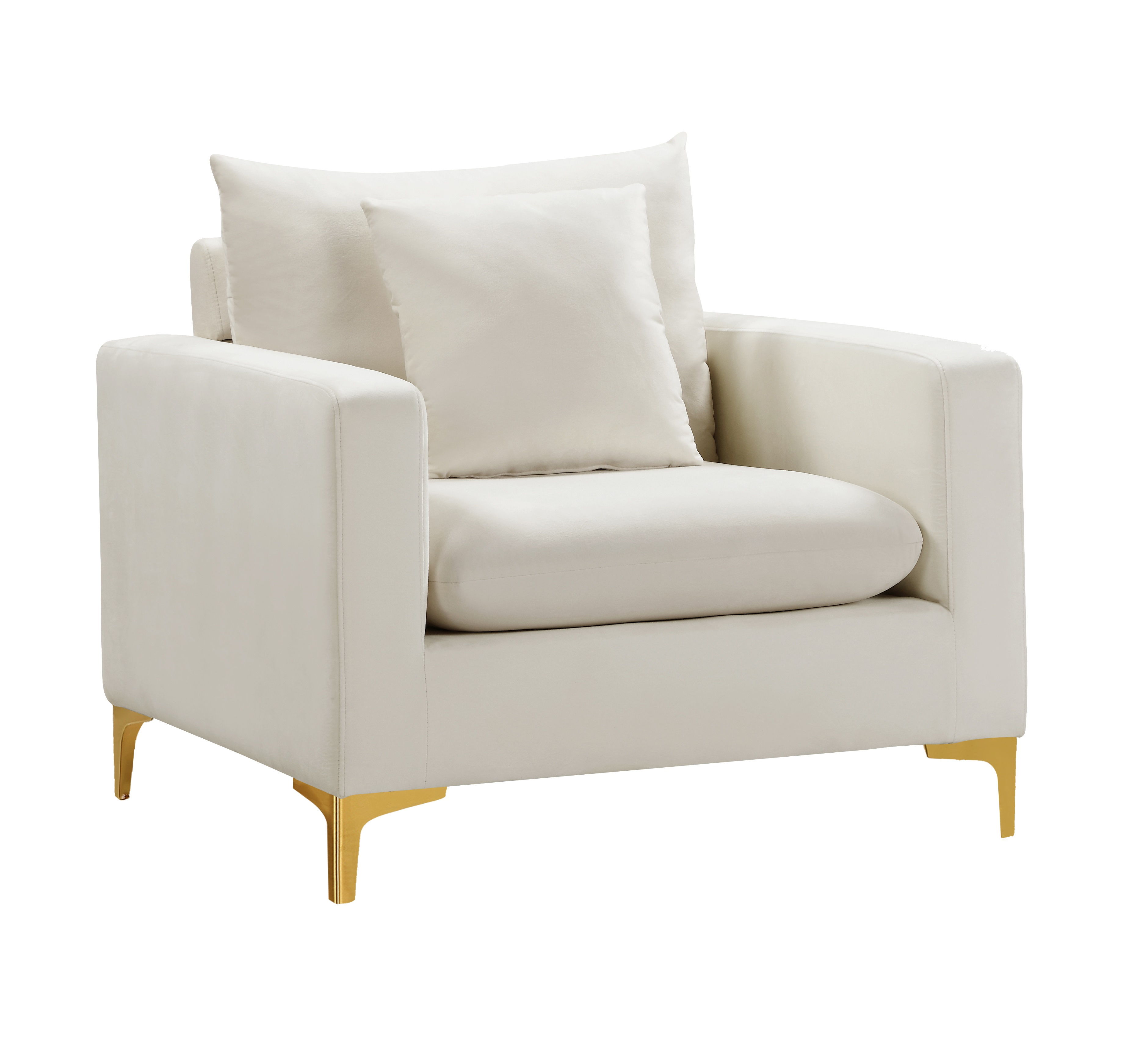 Naomi Cream Velvet Chair