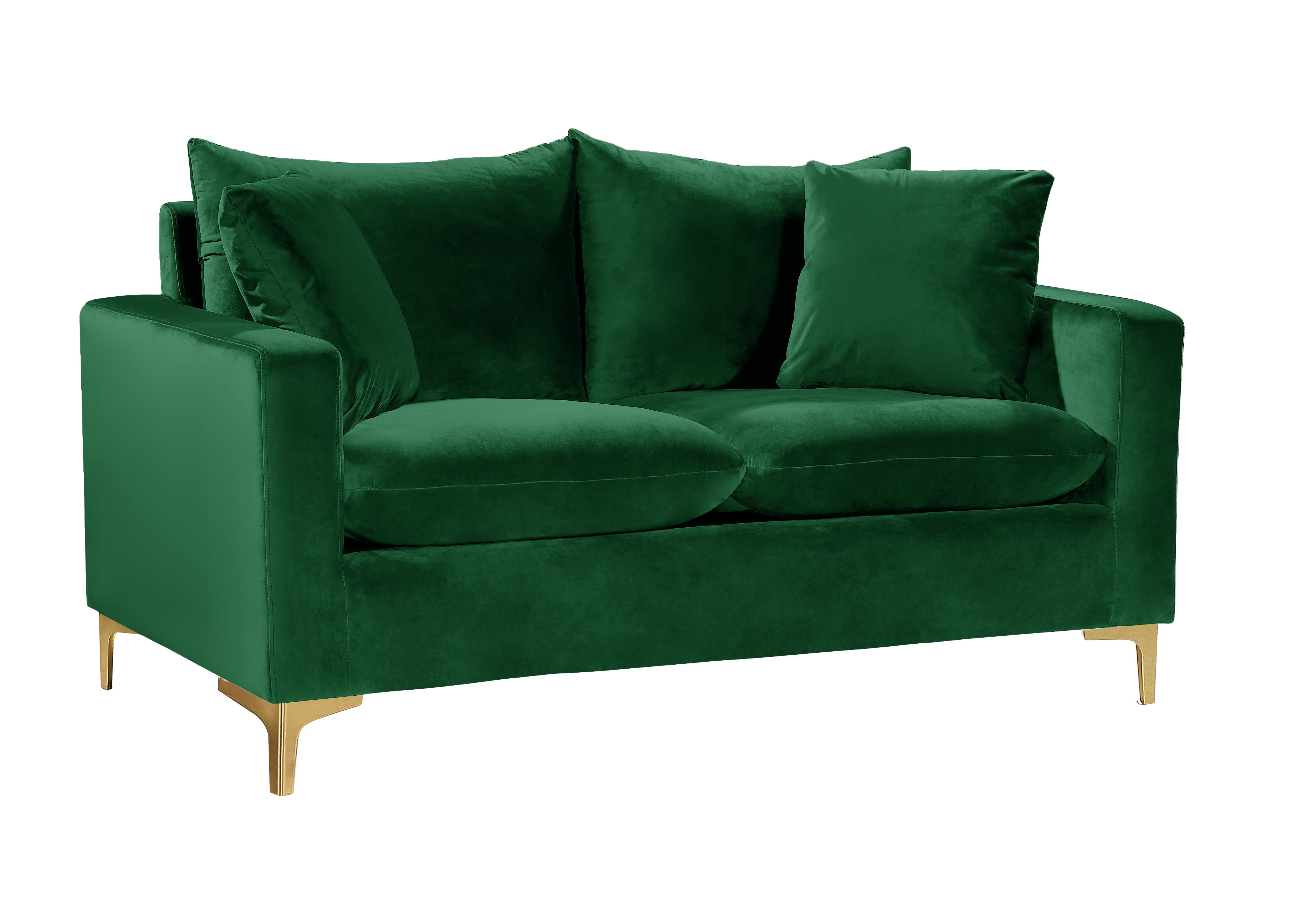 Naomi Green Velvet Loveseat