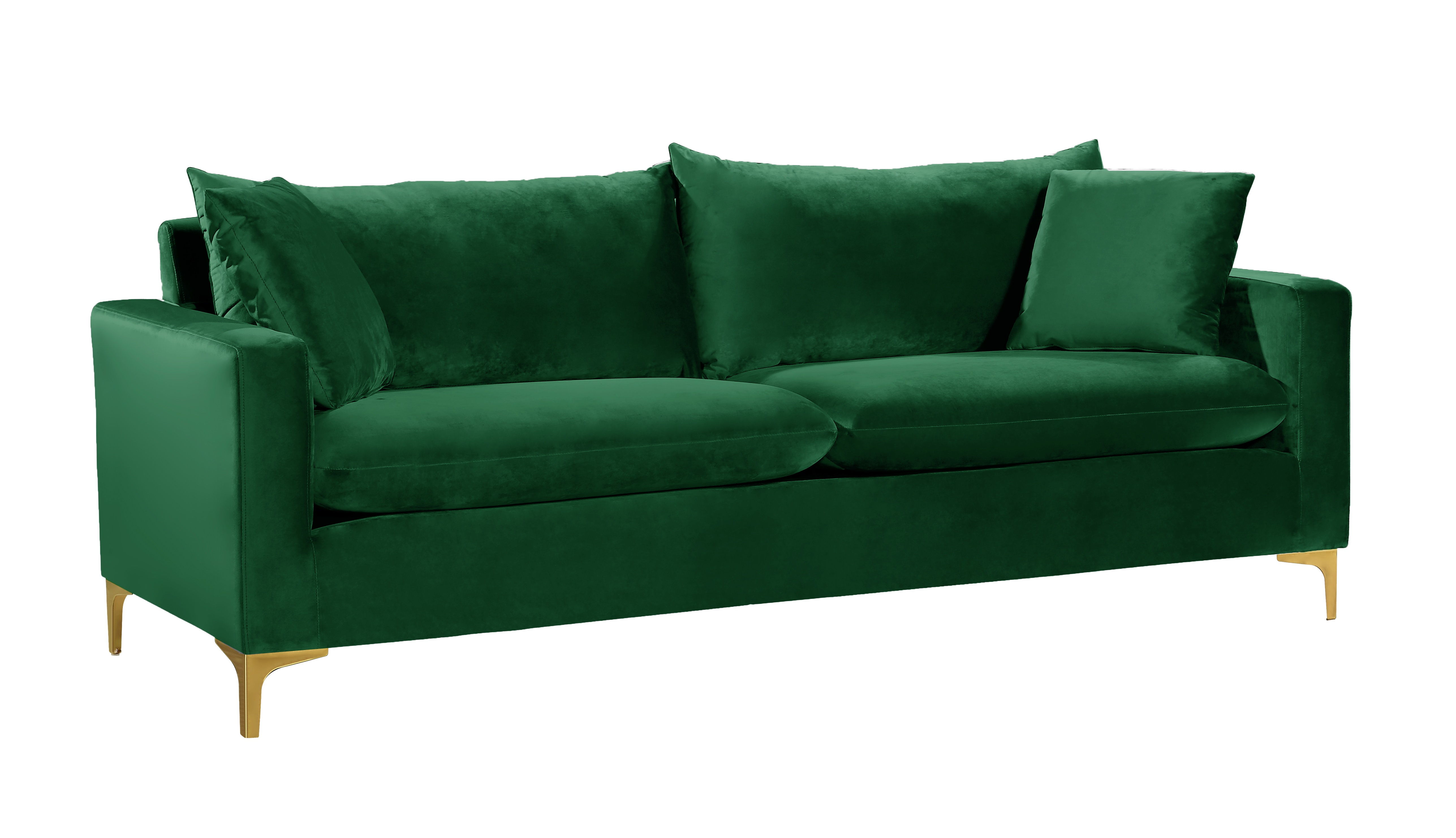 Naomi Green Velvet Sofa