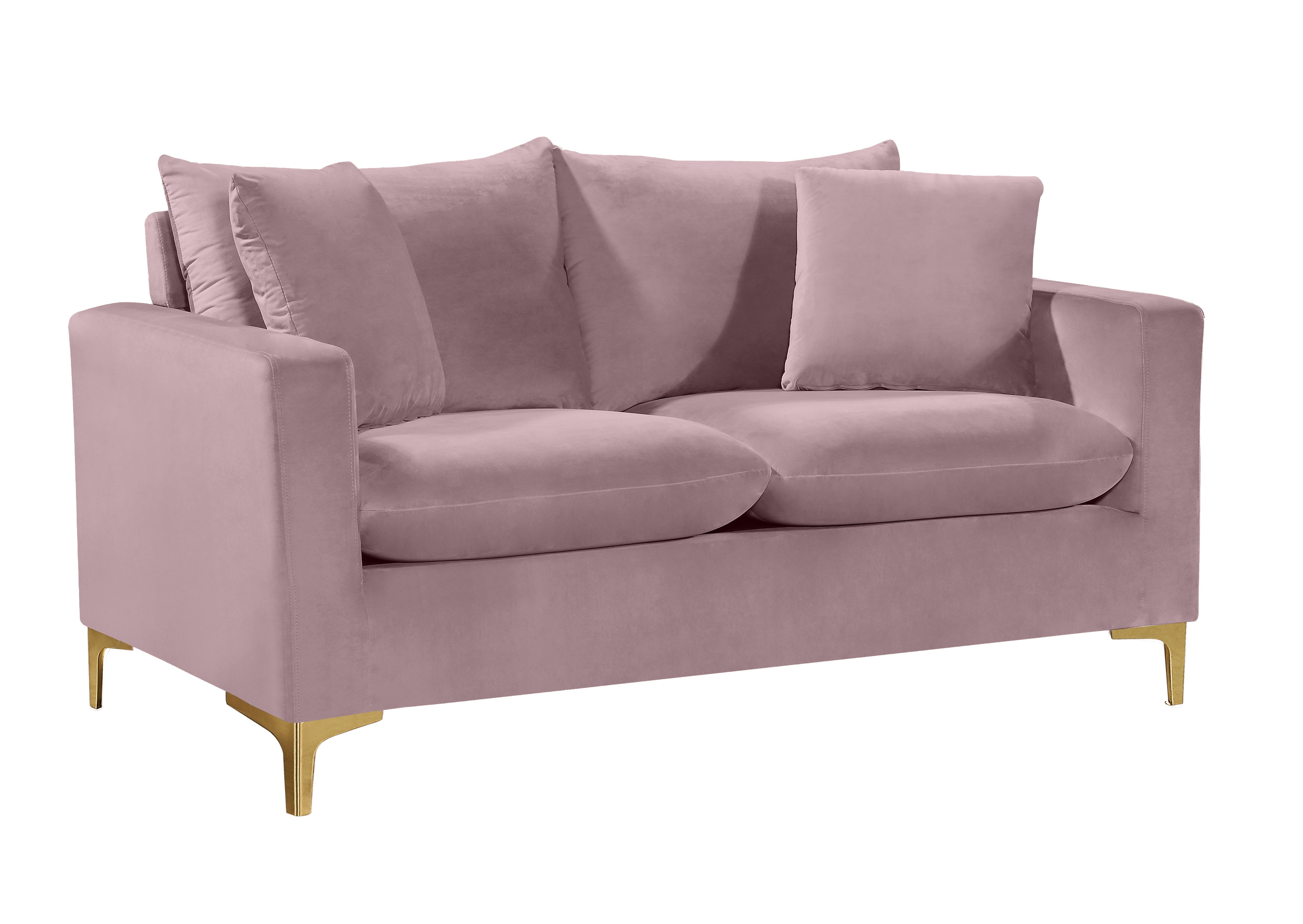 Naomi Pink Velvet Loveseat