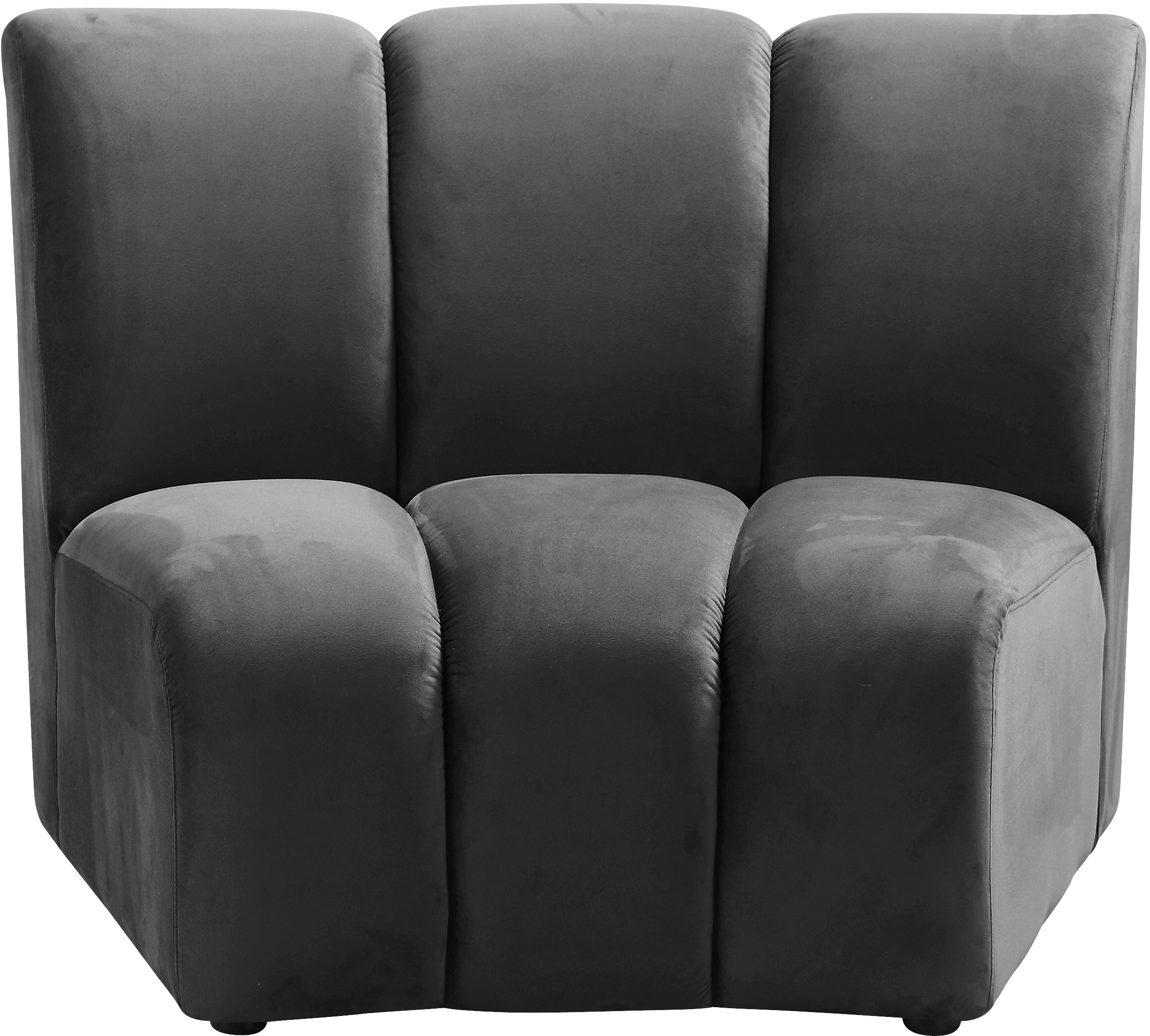 Meridian Furniture Infinity Grey Velvet Modular Chair MRD-638GREY-C