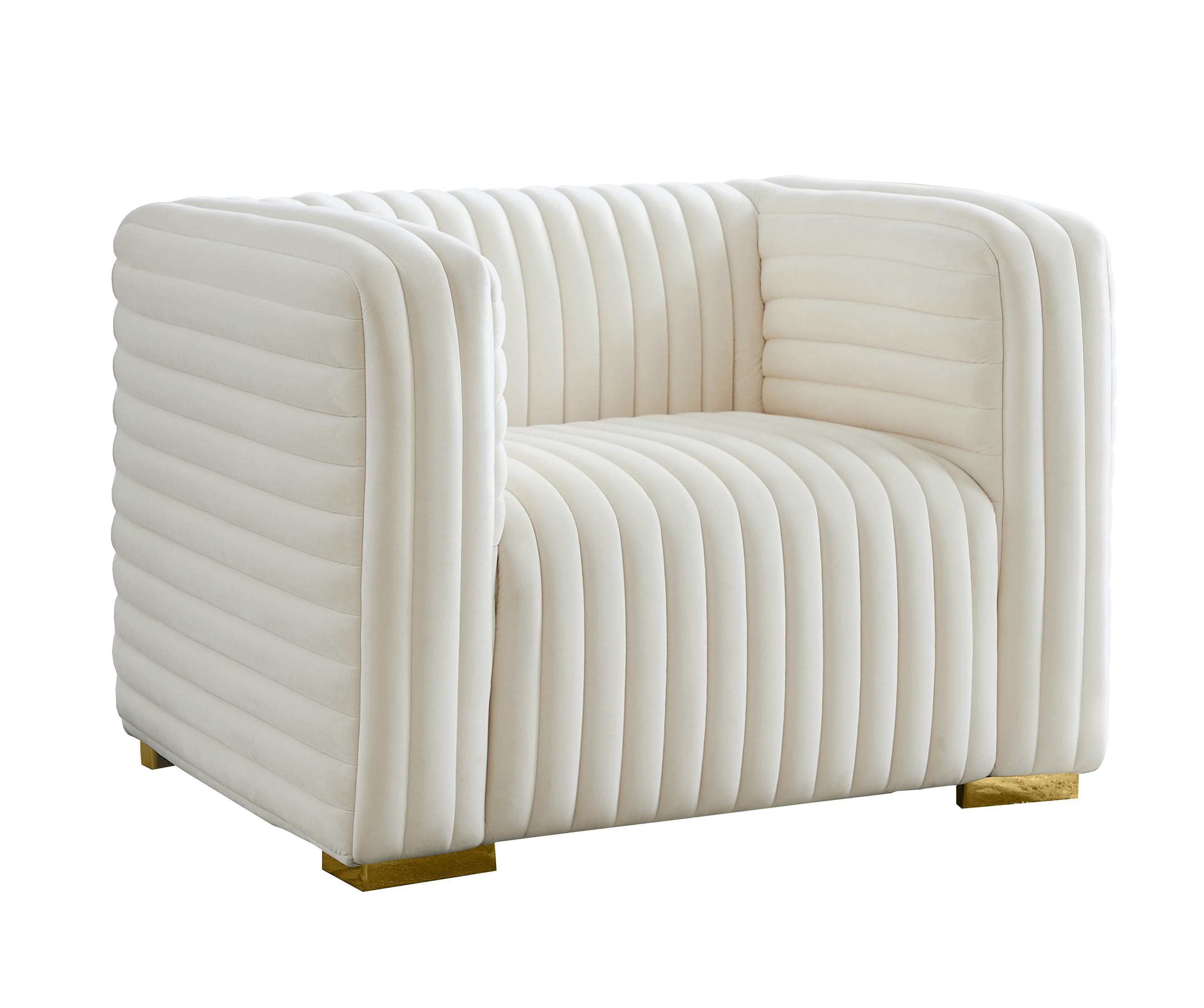 Ravish Cream Velvet Chair