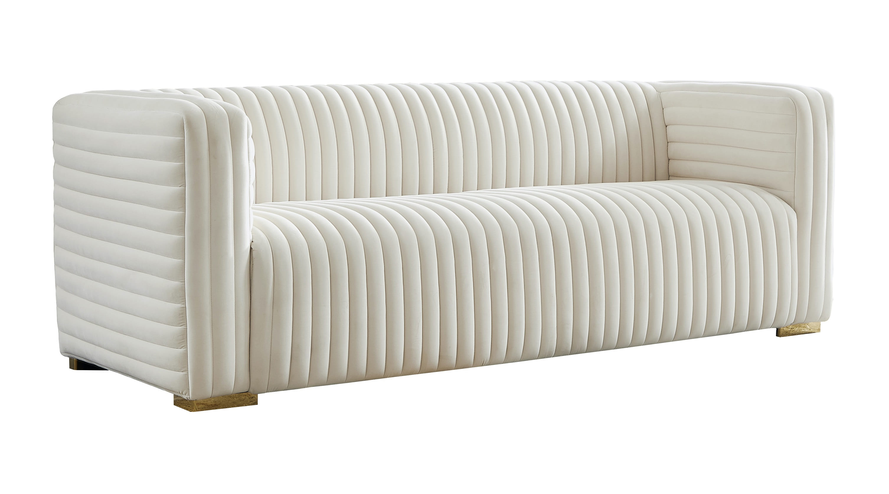Ravish Cream Velvet Sofa