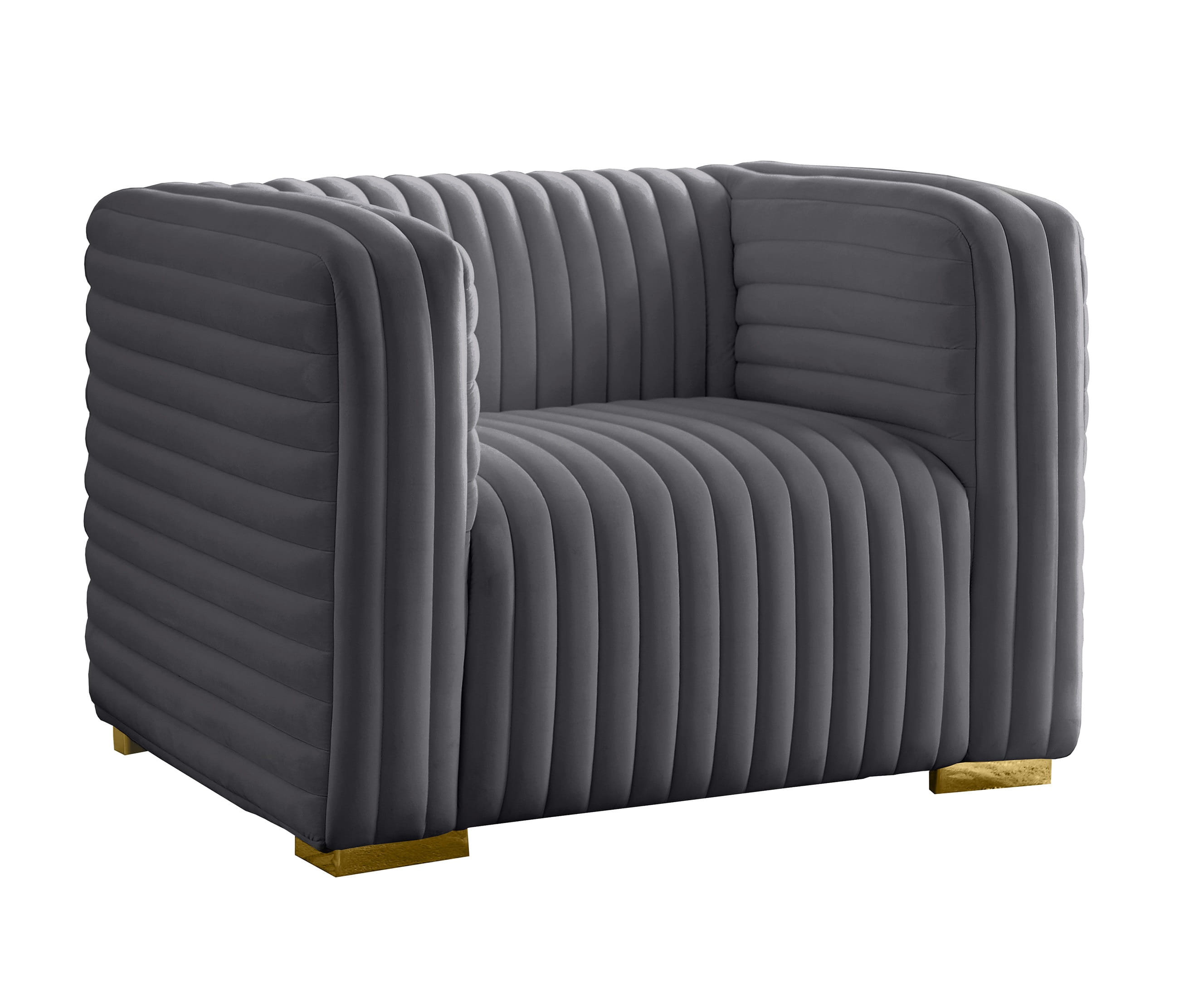 Ravish Grey Velvet Chair