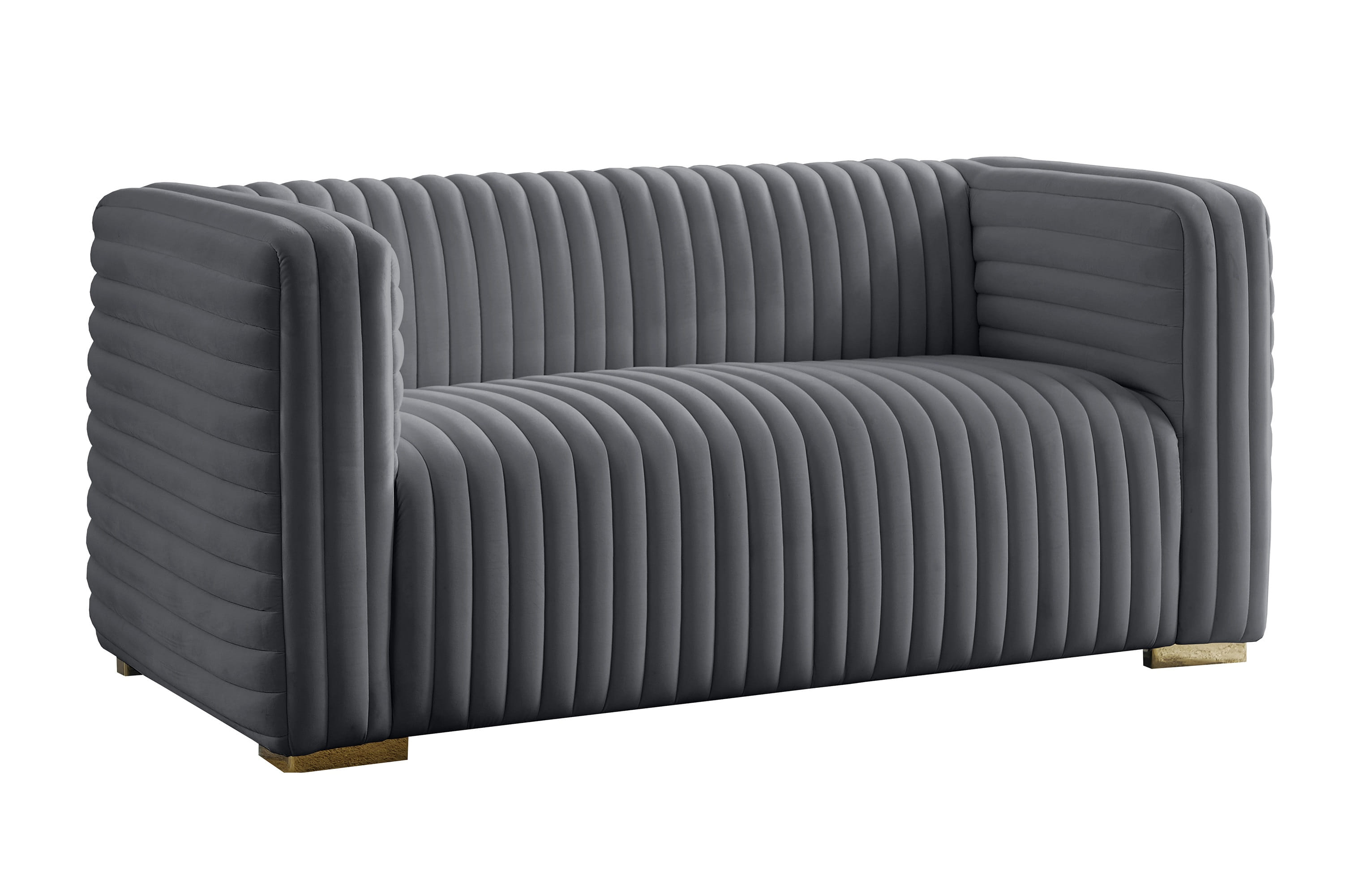 Ravish Grey Velvet Loveseat