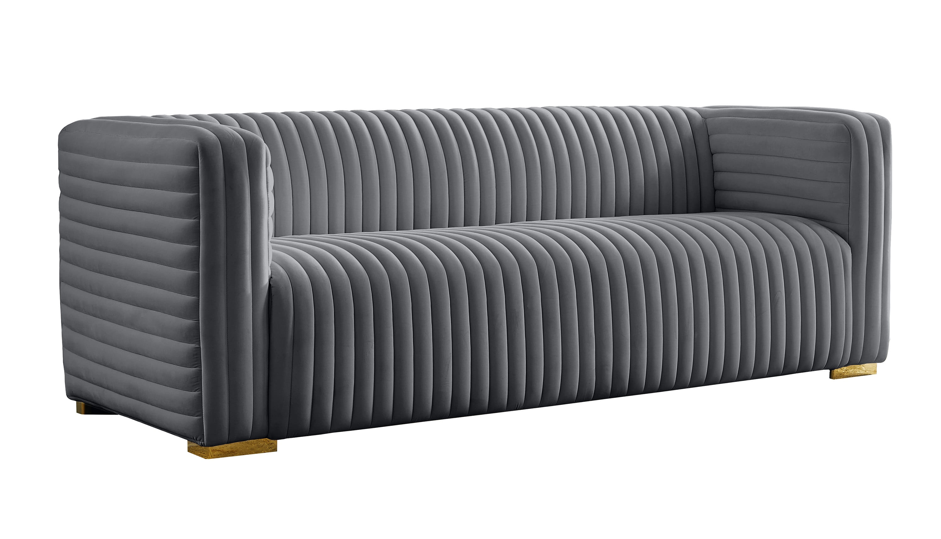 Ravish Grey Velvet Sofa
