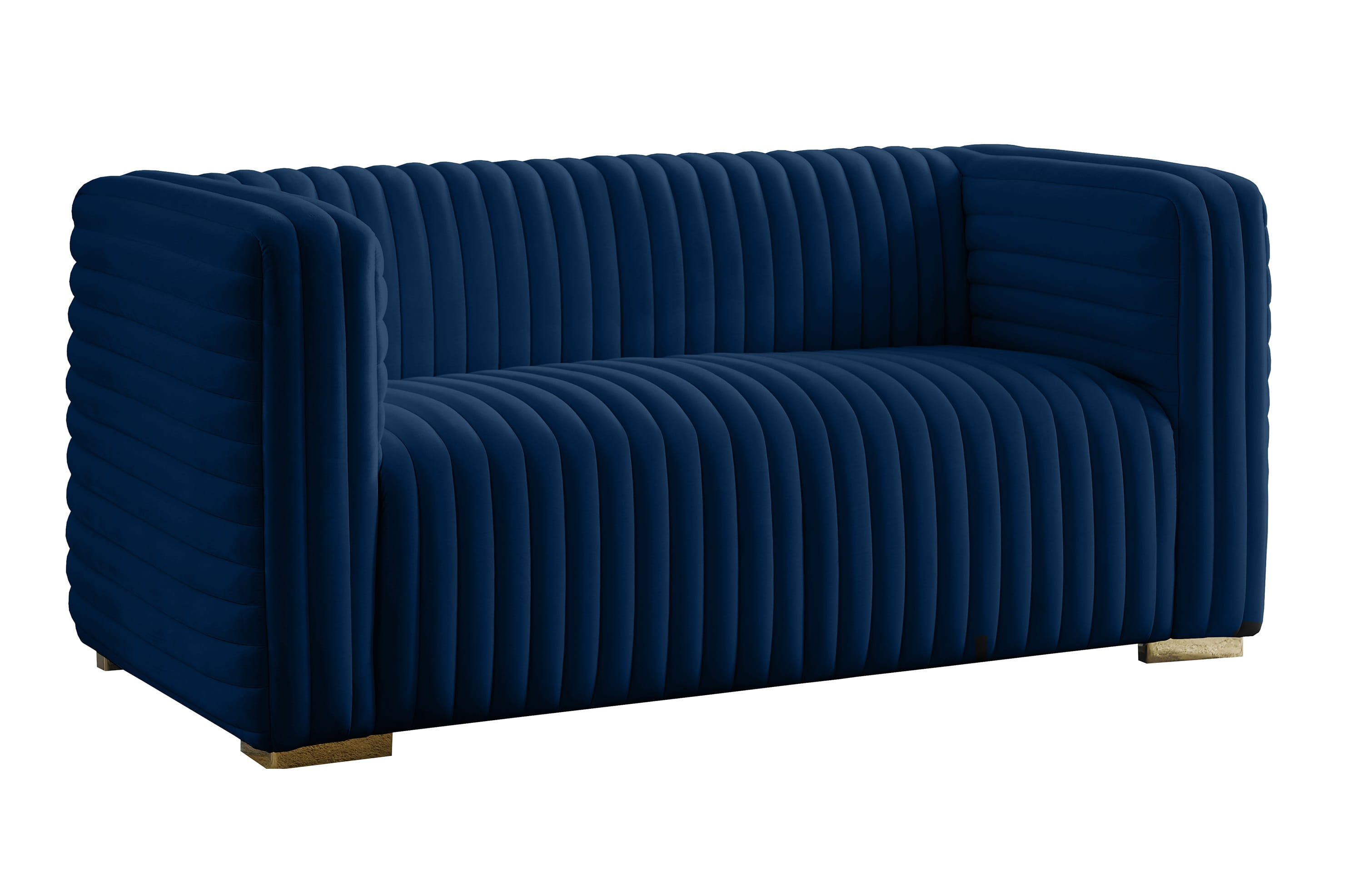 Ravish Navy Velvet Loveseat