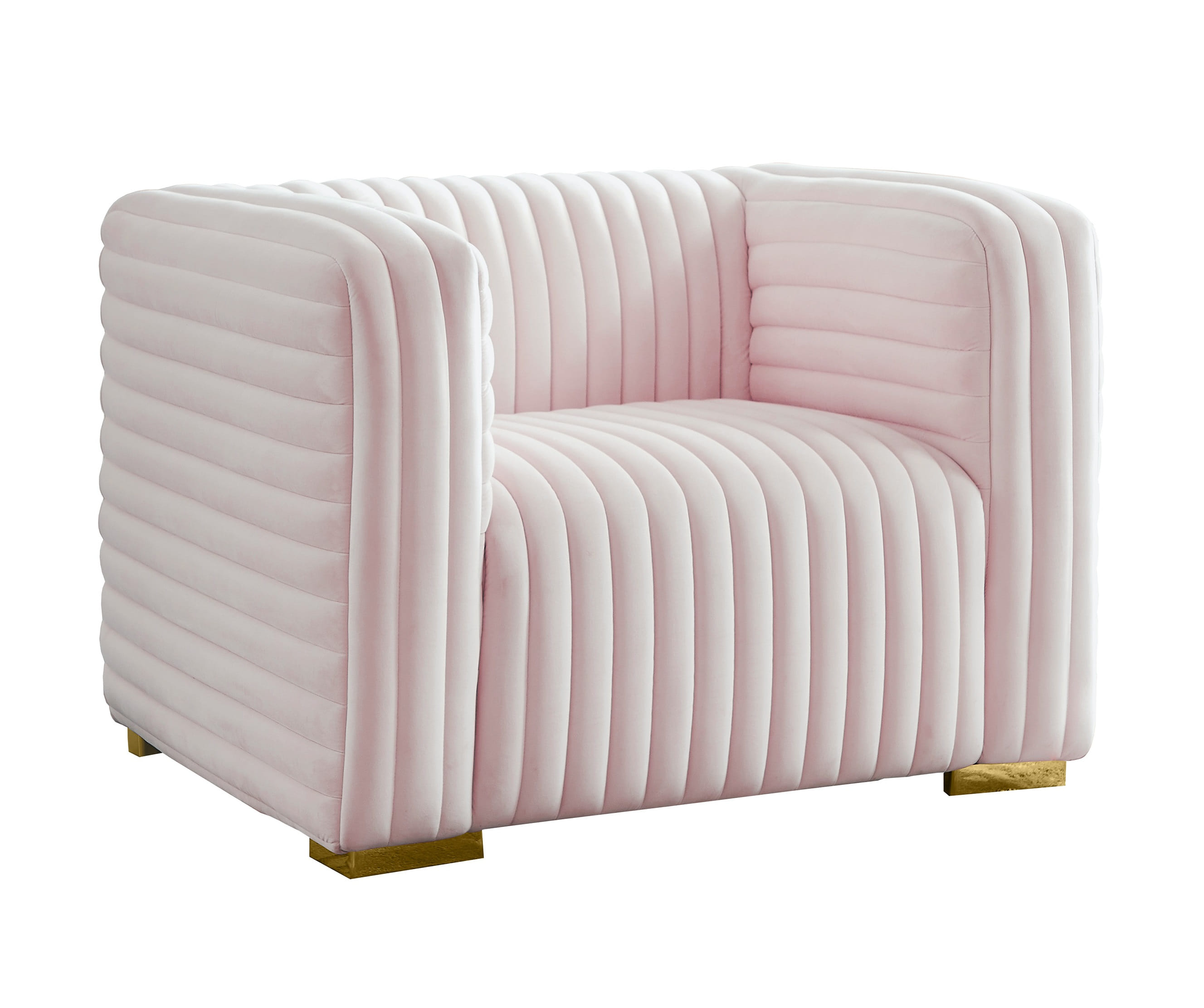Ravish Pink Velvet Chair