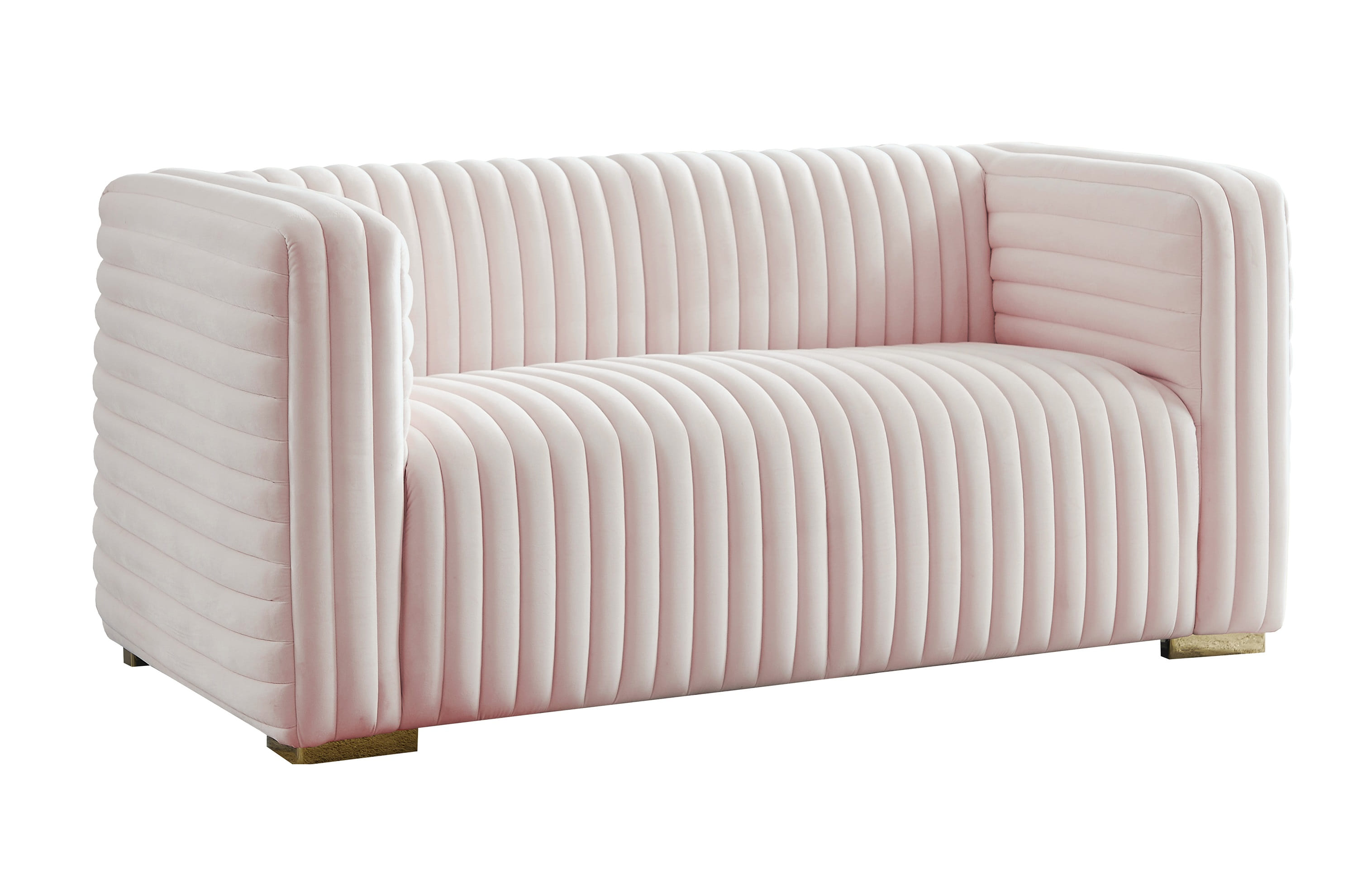 Ravish Pink Velvet Loveseat