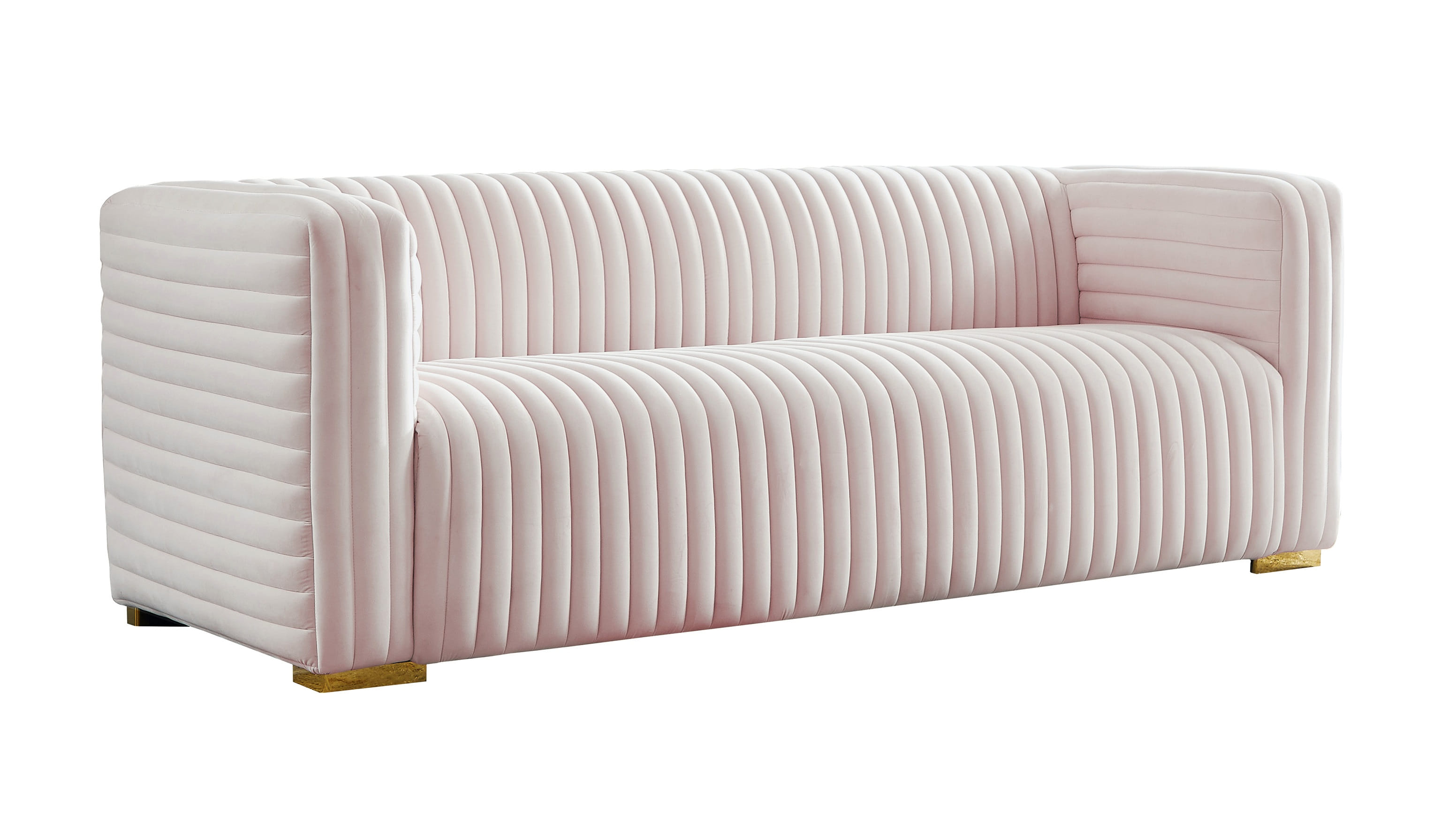 Ravish Pink Velvet Sofa
