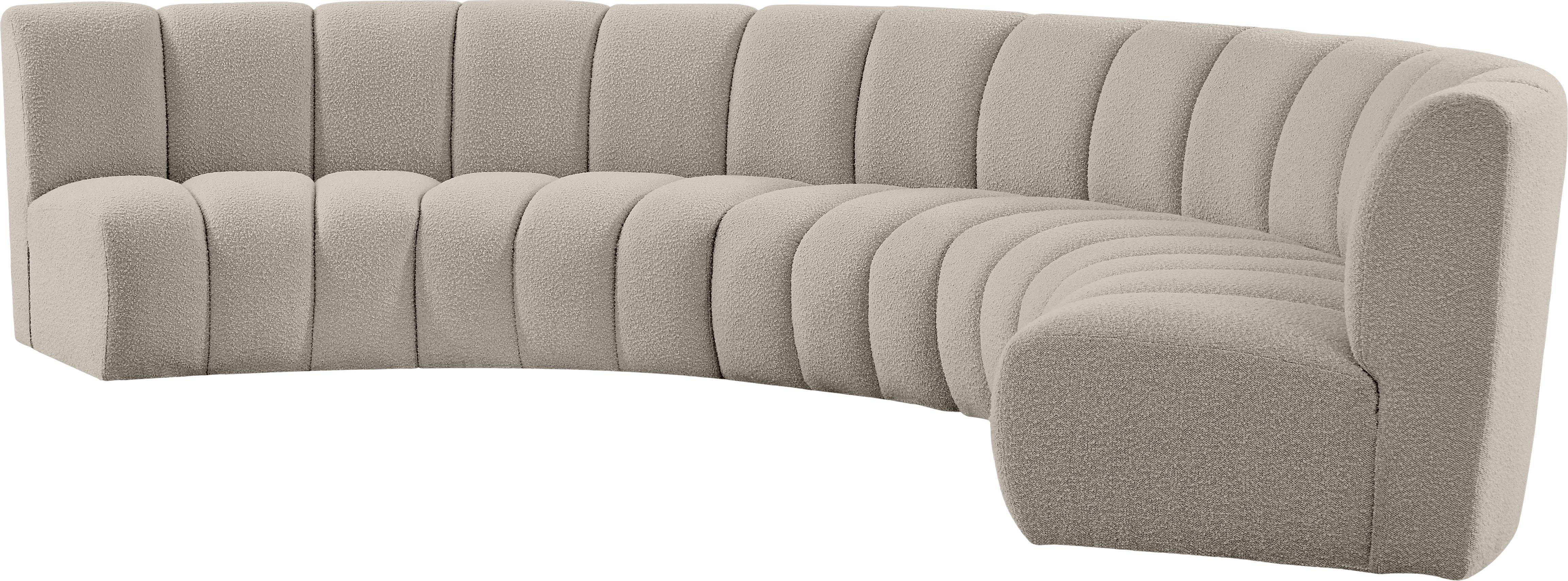 Meridian Furniture Infinity Brown Fabric 5pc Modular Sectional