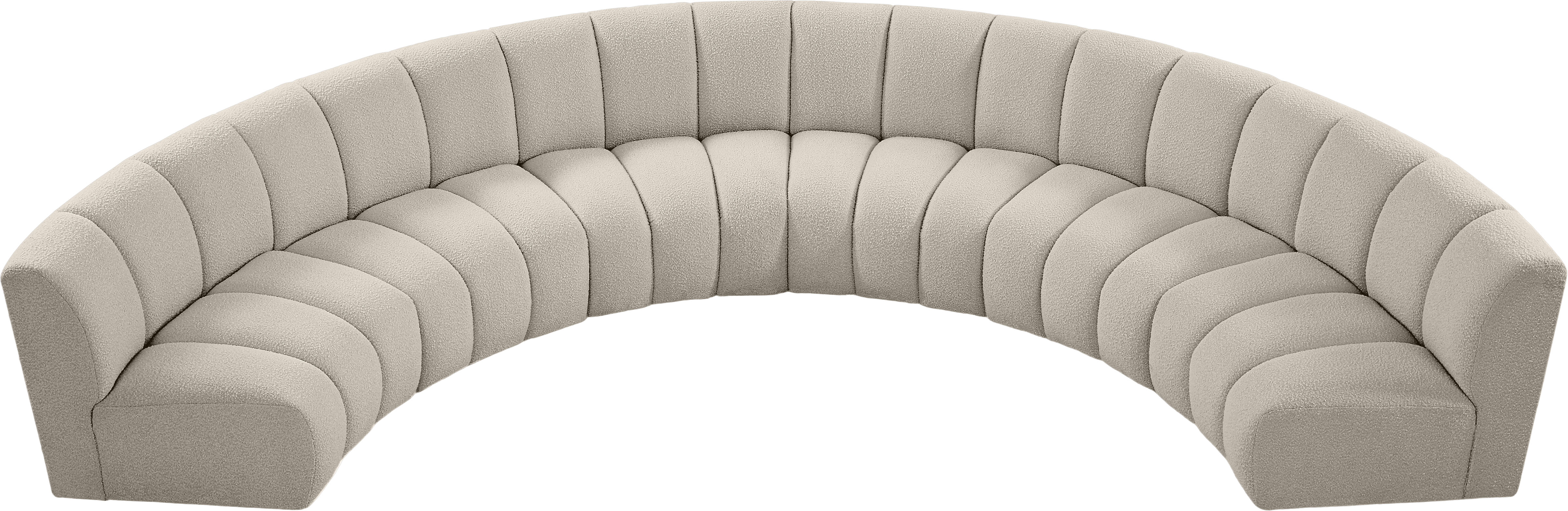 Meridian Furniture Infinity Brown Fabric 6pc Modular Sectional