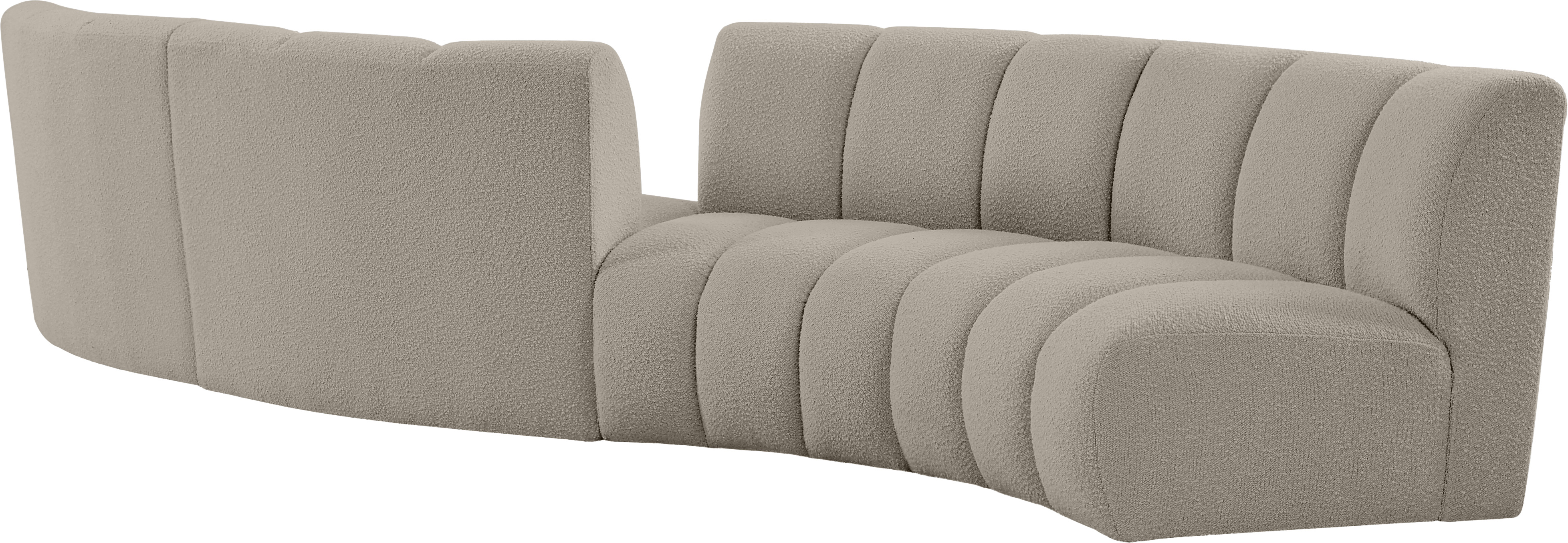 Meridian Furniture Infinity Brown Fabric Modular 4pc Sectional
