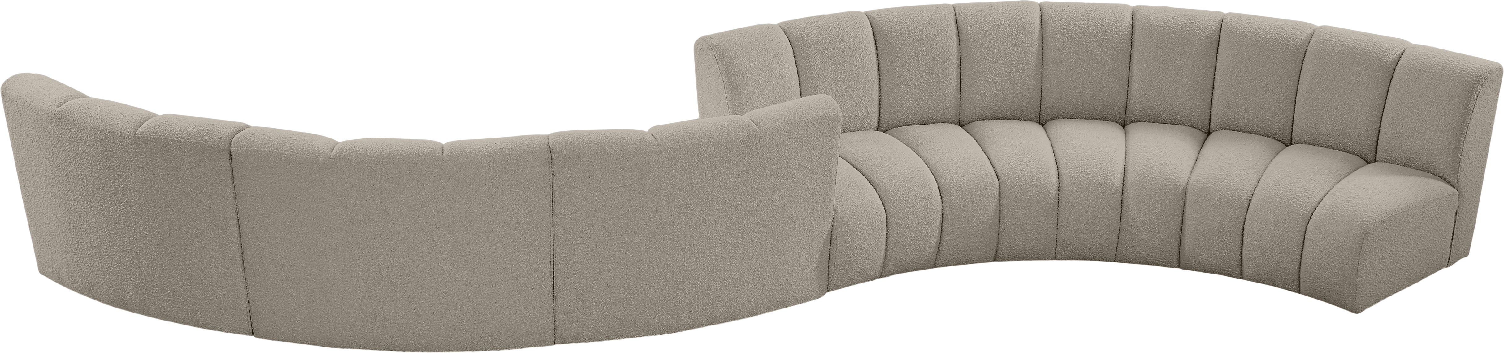 Meridian Furniture Infinity Brown Fabric Modular 6pc Sectional